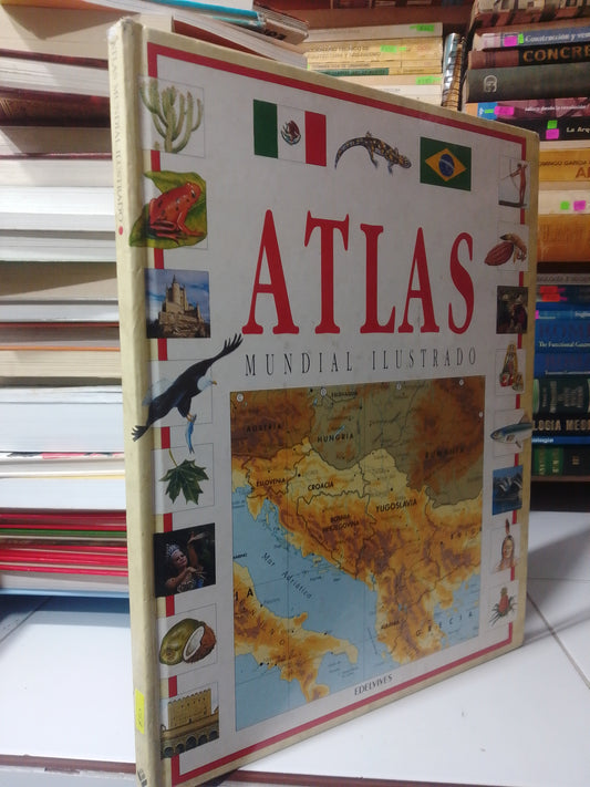 ATLAS MUNDIAL ILUSTRADO USADO GEOGRAFIA JUAREZ