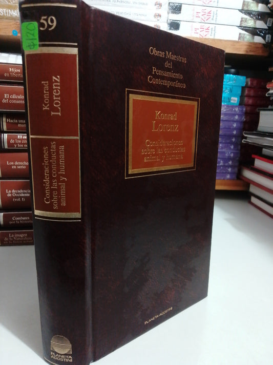 CONSIDERACIONES SOBRE LAS CONDUCTAS ANIMAL Y HUMANA POR KONRAD LORENZ USADO NOVELA JUAREZ