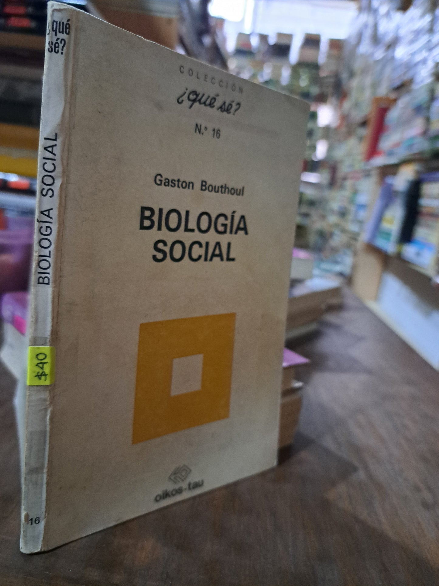 BIOLOGIA SOCIAL GASTON BOUTHOUL USADO SOCIOLOGIA ALDAMA