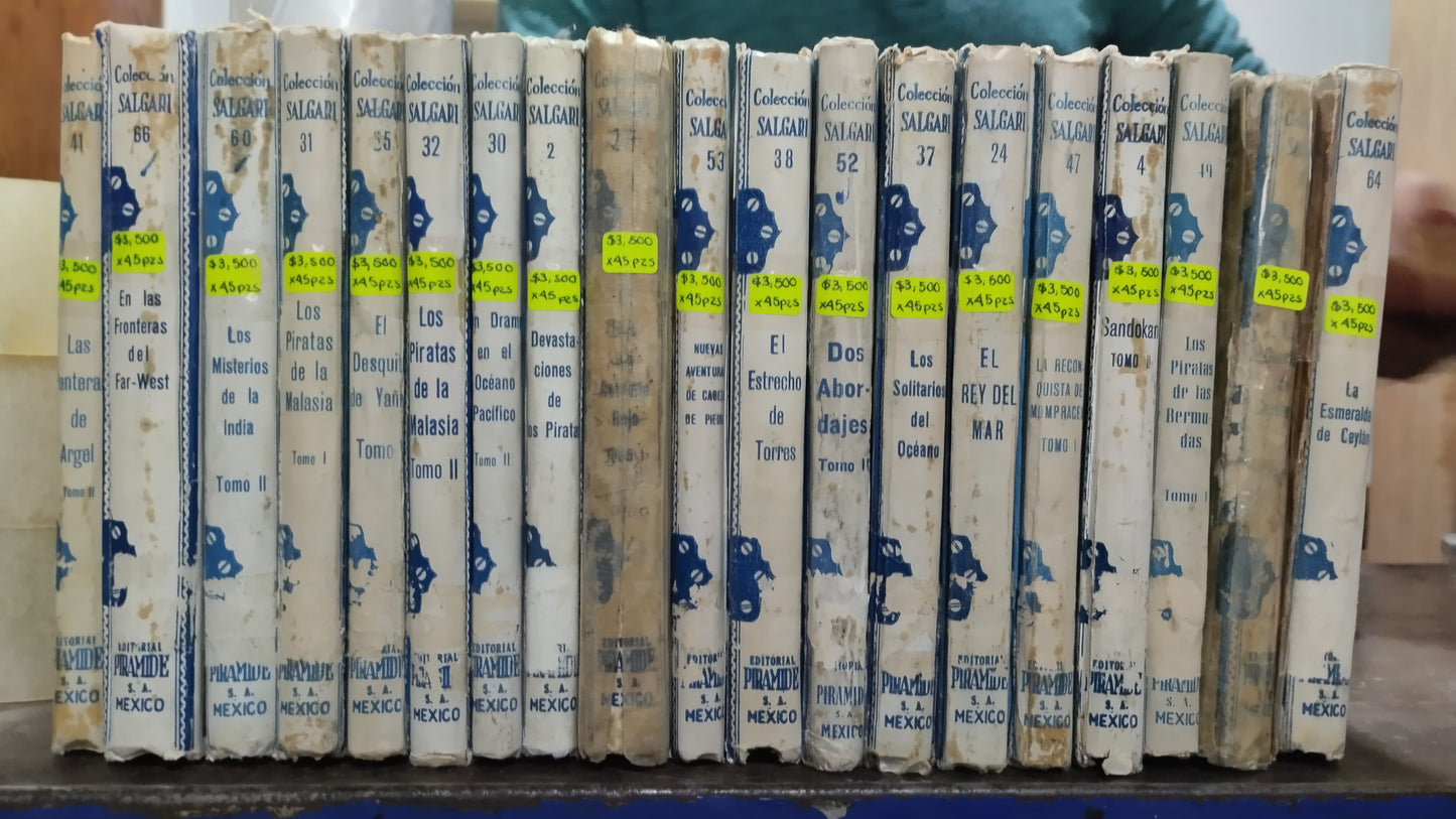 COLECCION SALGARI 45 TOMOS LIBRO USADO ANTIGUO ALDAMA