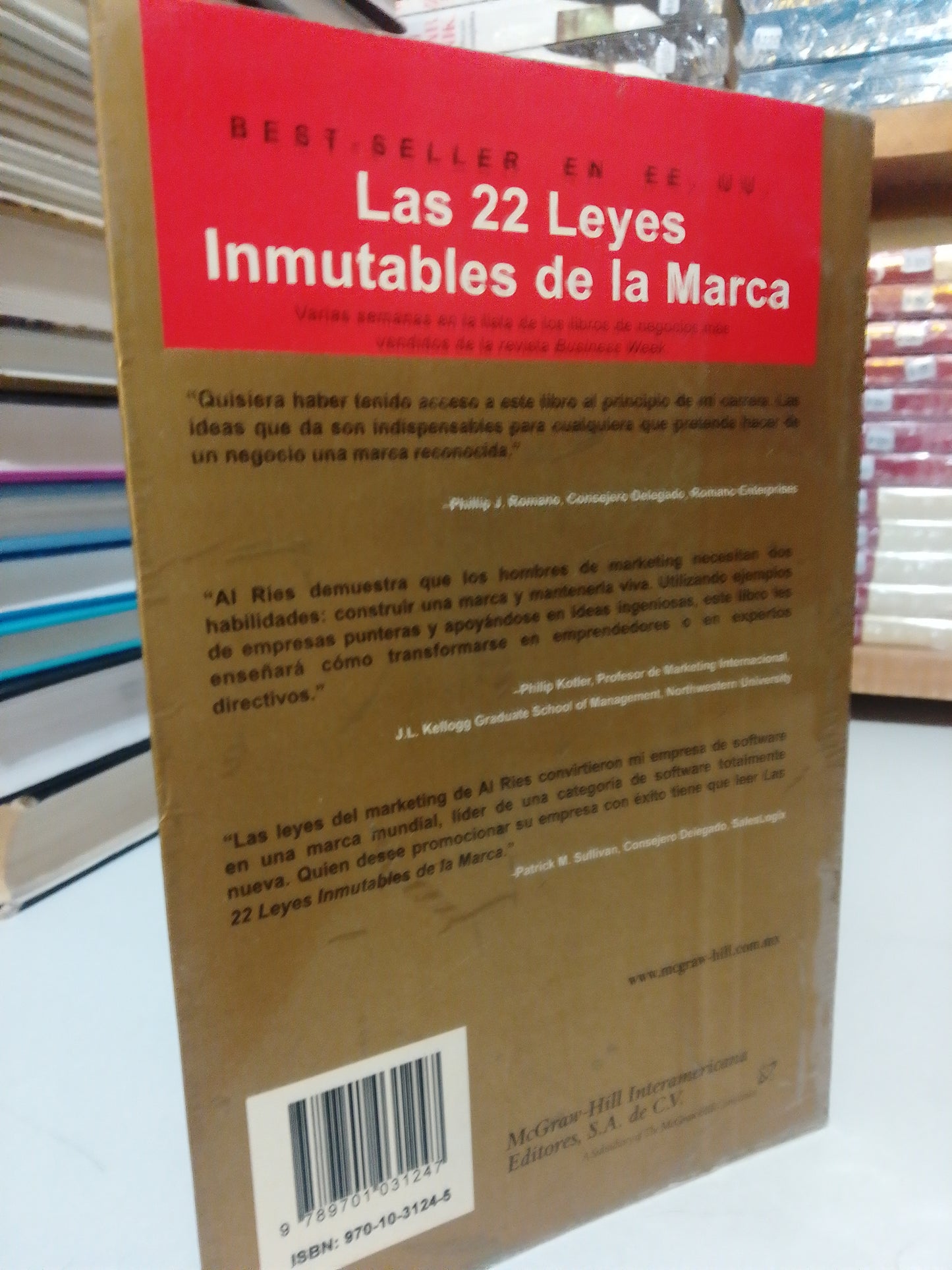 22 LEYES INMUTABLES DE LA MARCA POR AL RIES Y LAURA RIES USADO SUP.PERSONAL JUAREZ