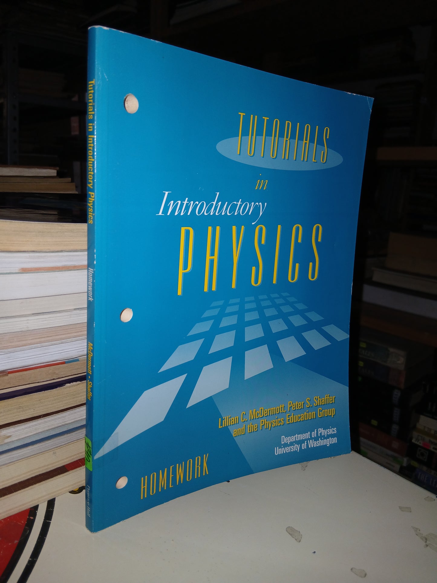 TUTORIALS IN INTRODUCTORY PHYSICS. HOMEWORK POR LILLIAN C. MCDERMOTT Y PETER S. SHAFFER USADO FÍSICA LITERARIO 207