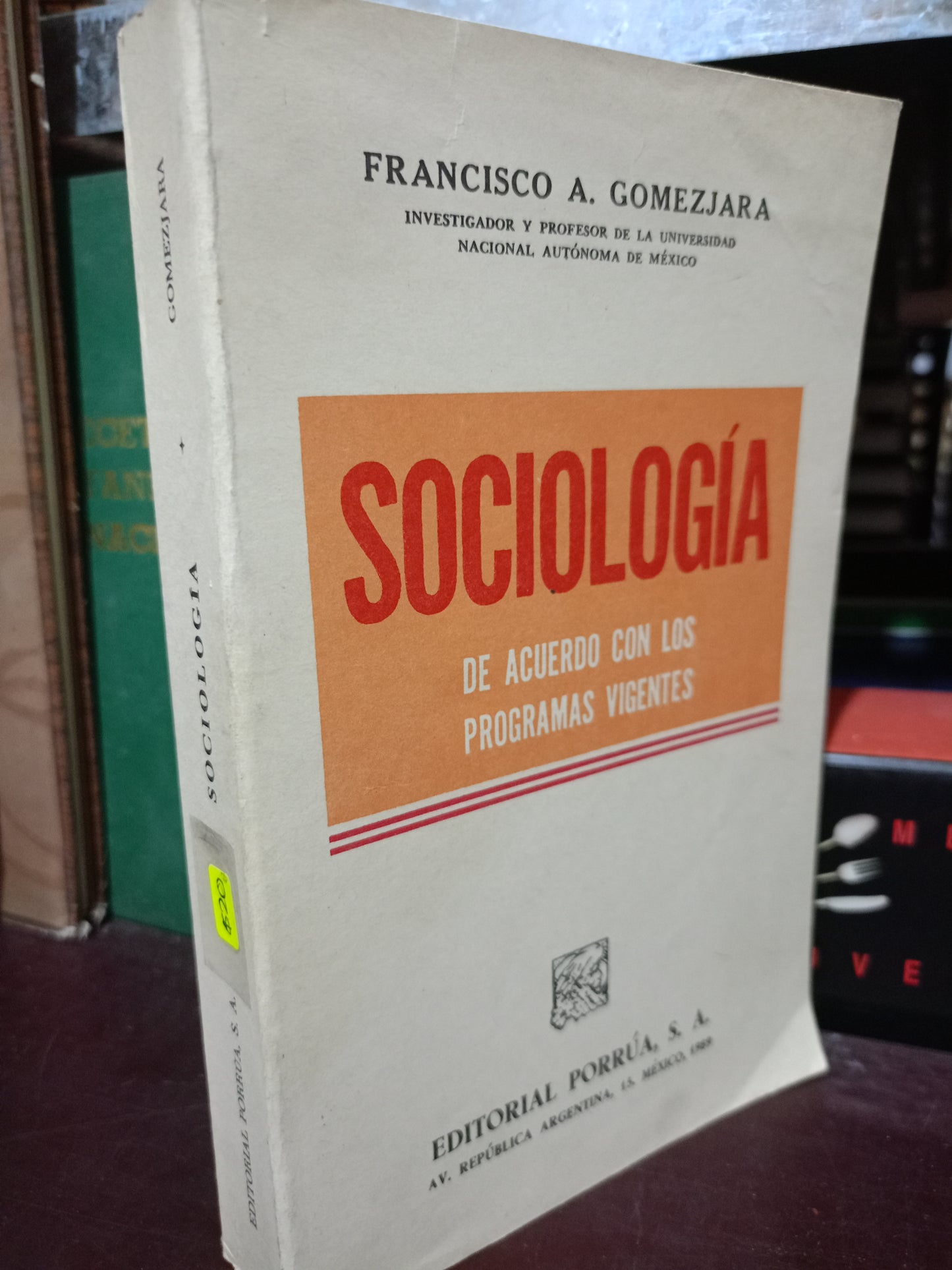 SOCIOLOGÍA POR FRANCISCO A. GÓMEZ ÑJARA USADO SOC.FILO LITERARIO 305