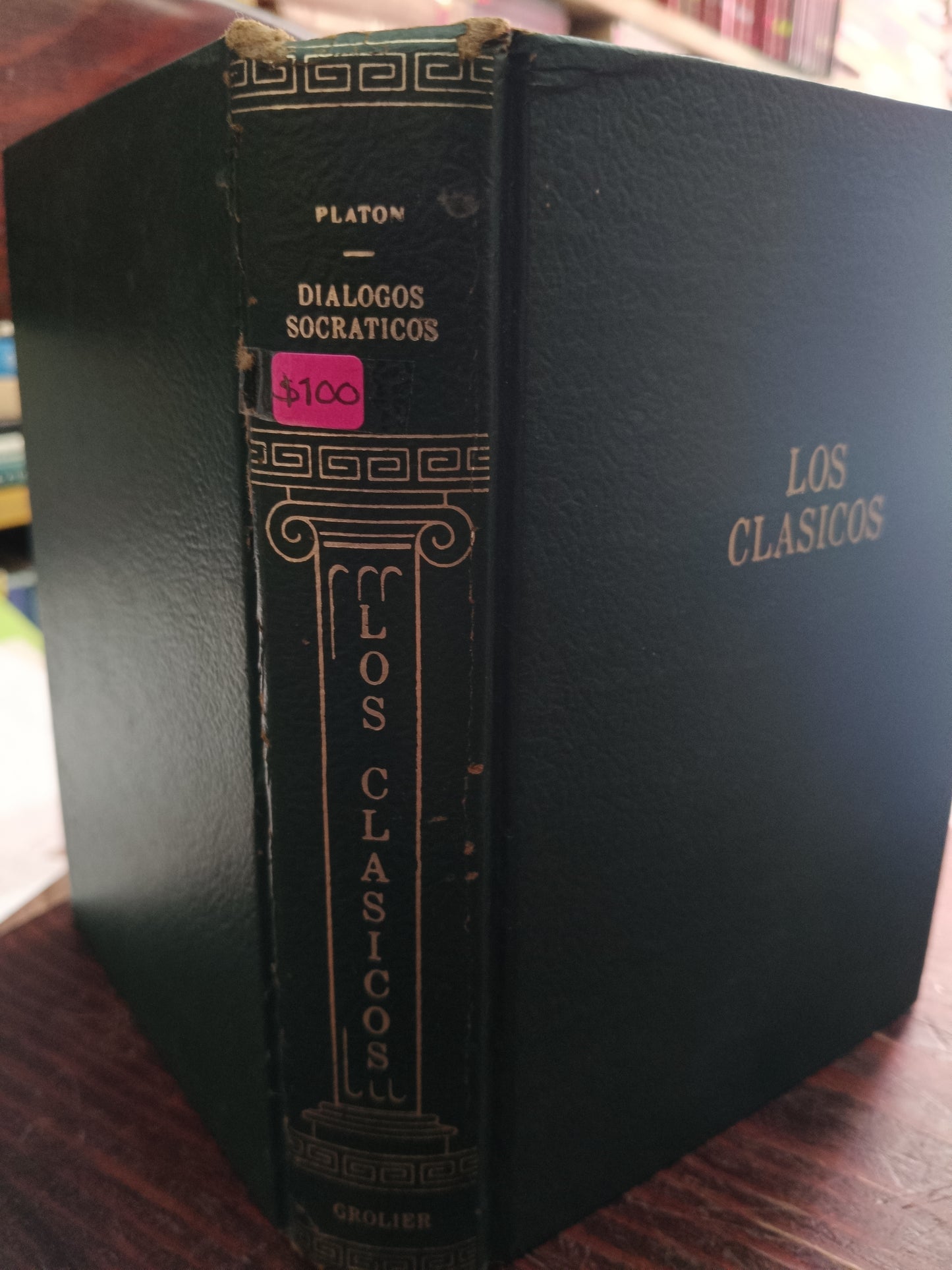 LOS CLASICOS PLATON - DIALOGOS SOCRATICOS GROLIER USADO NOVELA LITERARIO 305