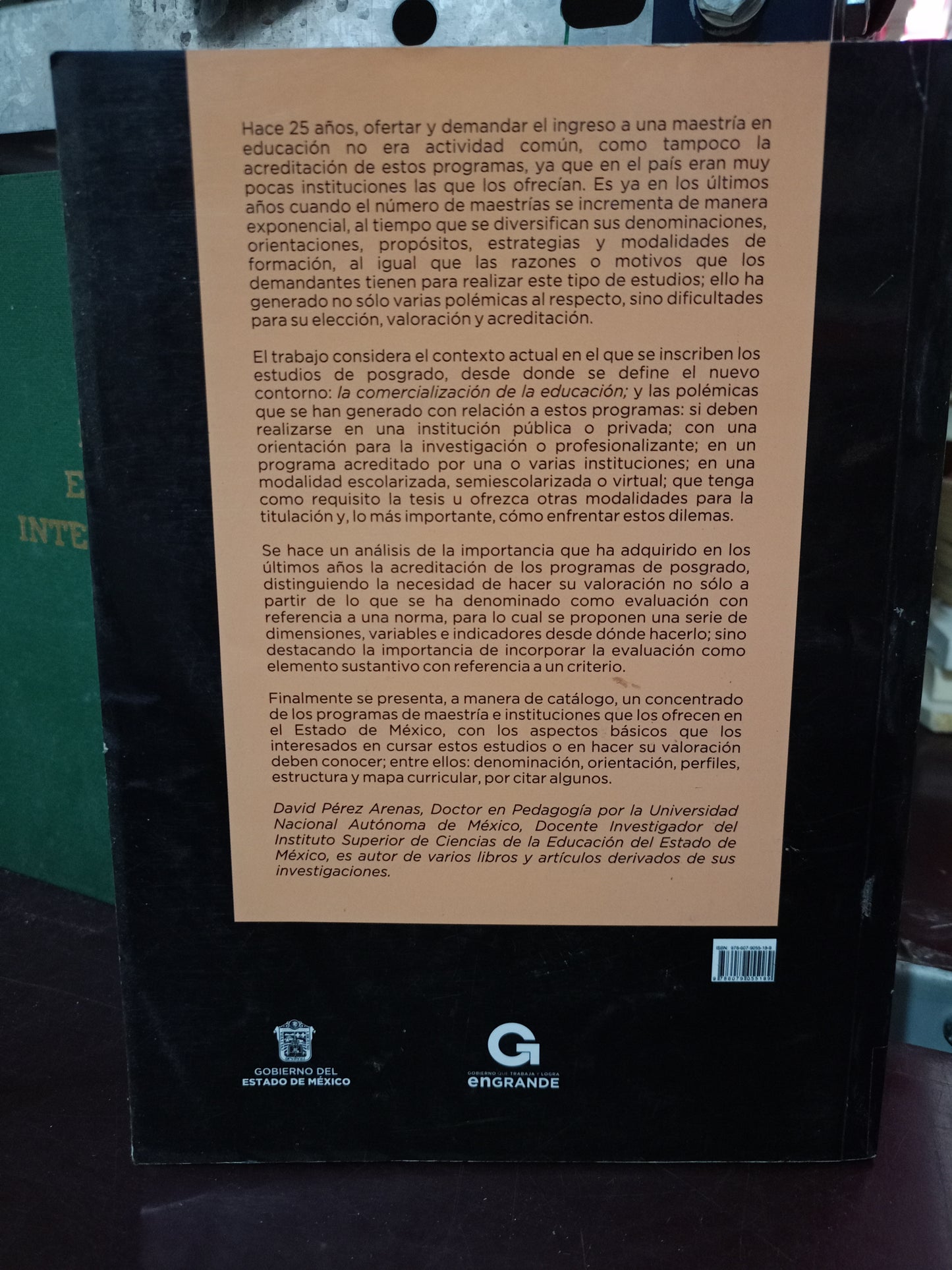 VALORACIÓN Y ACREDITACIÓN DE POSGRADOS EN EDUCACIÓN POR DAVID PÉREZ ARENAS USADO EDUCACIÓN LITERARIO 305