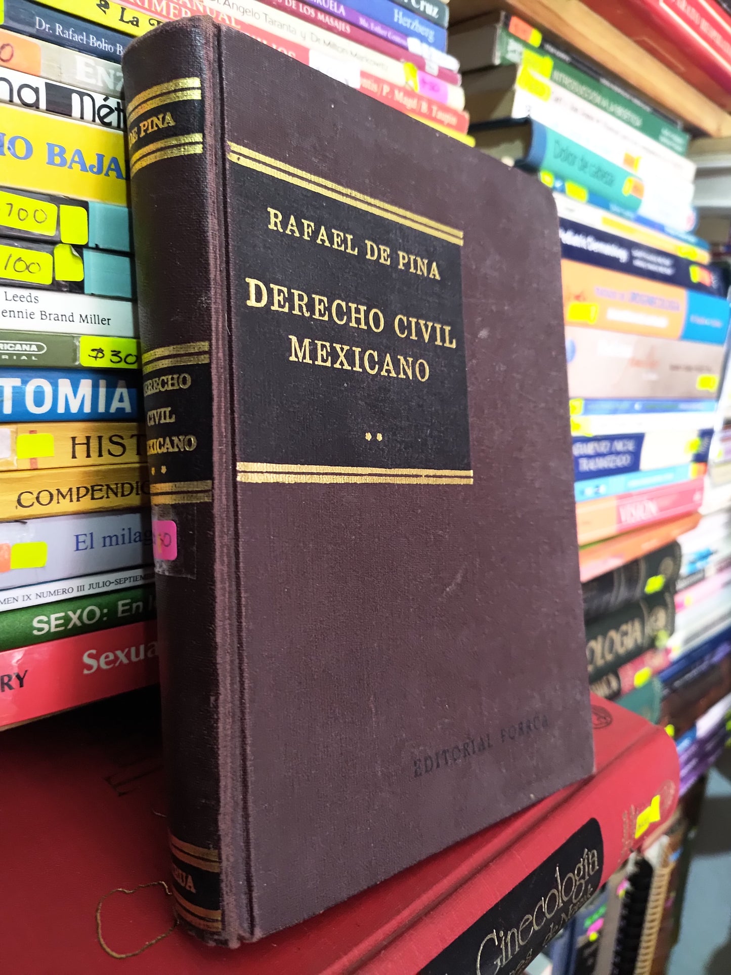 DERECHO CIVIL MEXICANO POR RAFAEL PINA USADO DERECHO LITERARIO 305