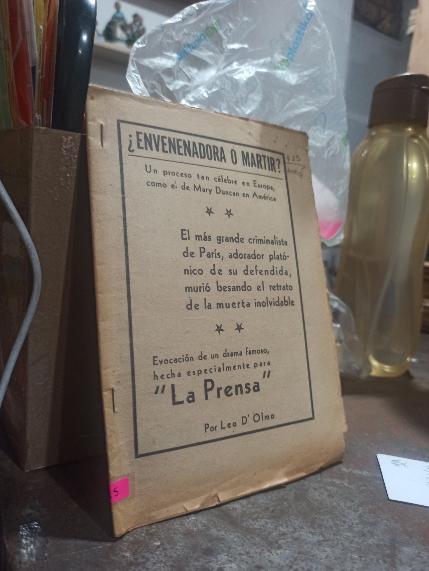 ¿ENVENENADORA O MARTIR? POR LEO D' ALMO USADO ANTIGUOS ALDAMA
