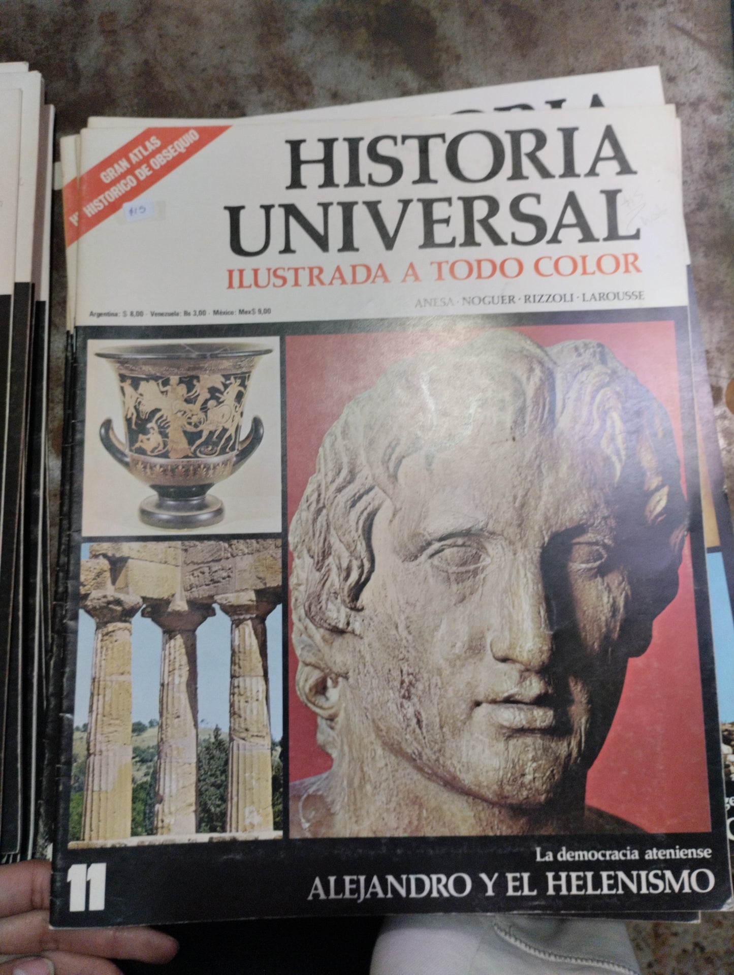 HISTORIA UNIVERSAL ILUSTRADA A TODO COLOR POR ANESA NOGUER RIZZOLI LAROUSSE USADO ARTE ALDAMA