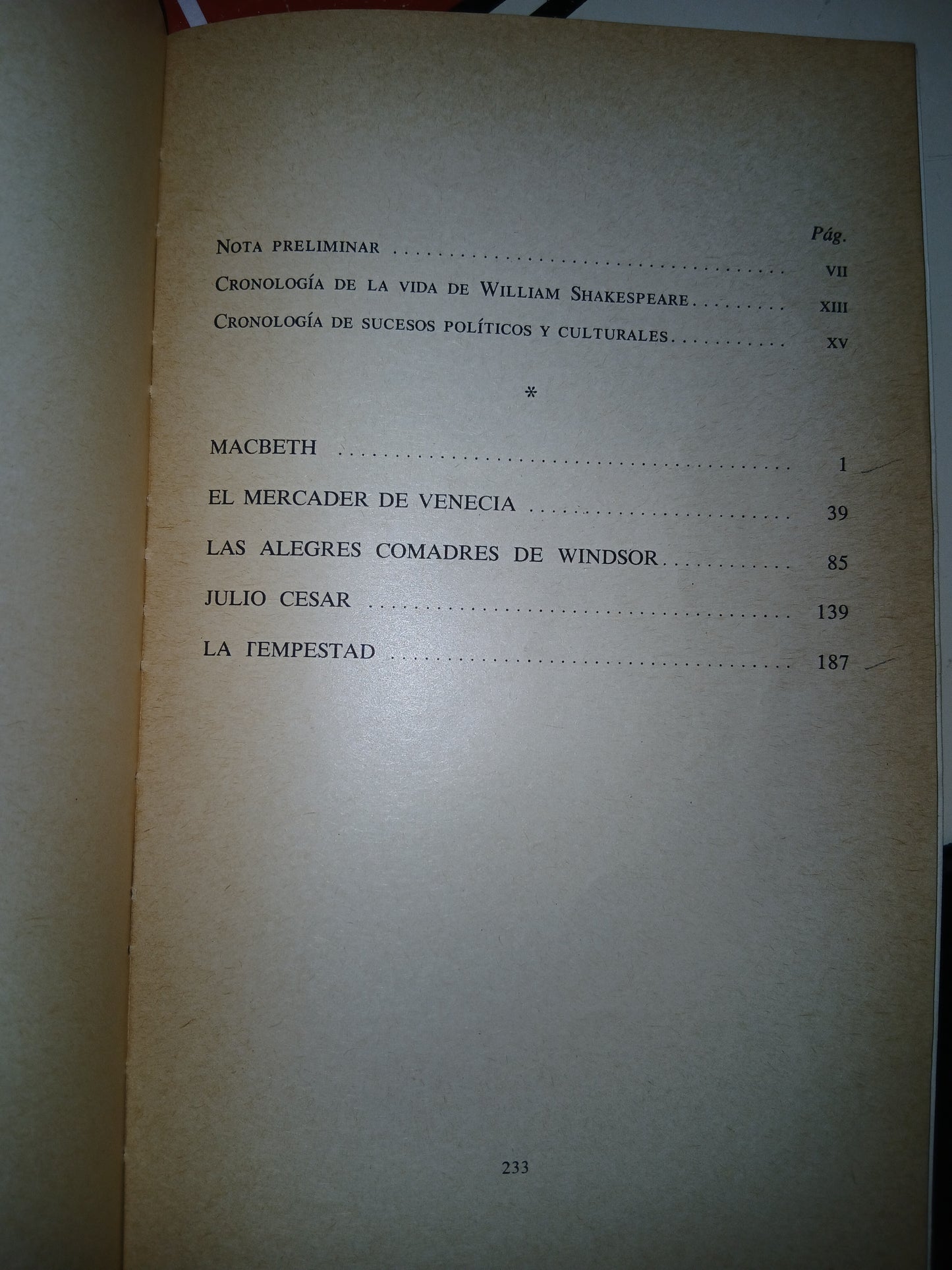 MACBETH Y OTRAS OBRAS POR WILLIAM SHAKESPEARE USADO NOVELA LITERARIO 207