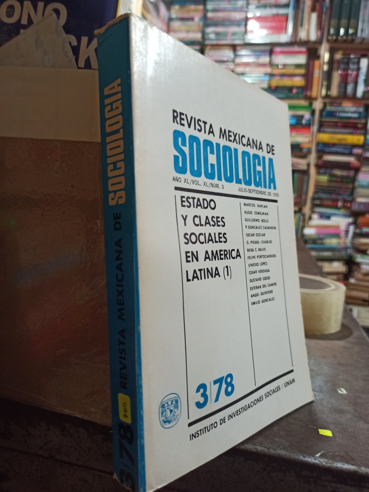 REVISTA MEXICANA DE SOCIOLOGIA 378 POR LA UNAM USADO SOCIOLOGÍA ALDAMA