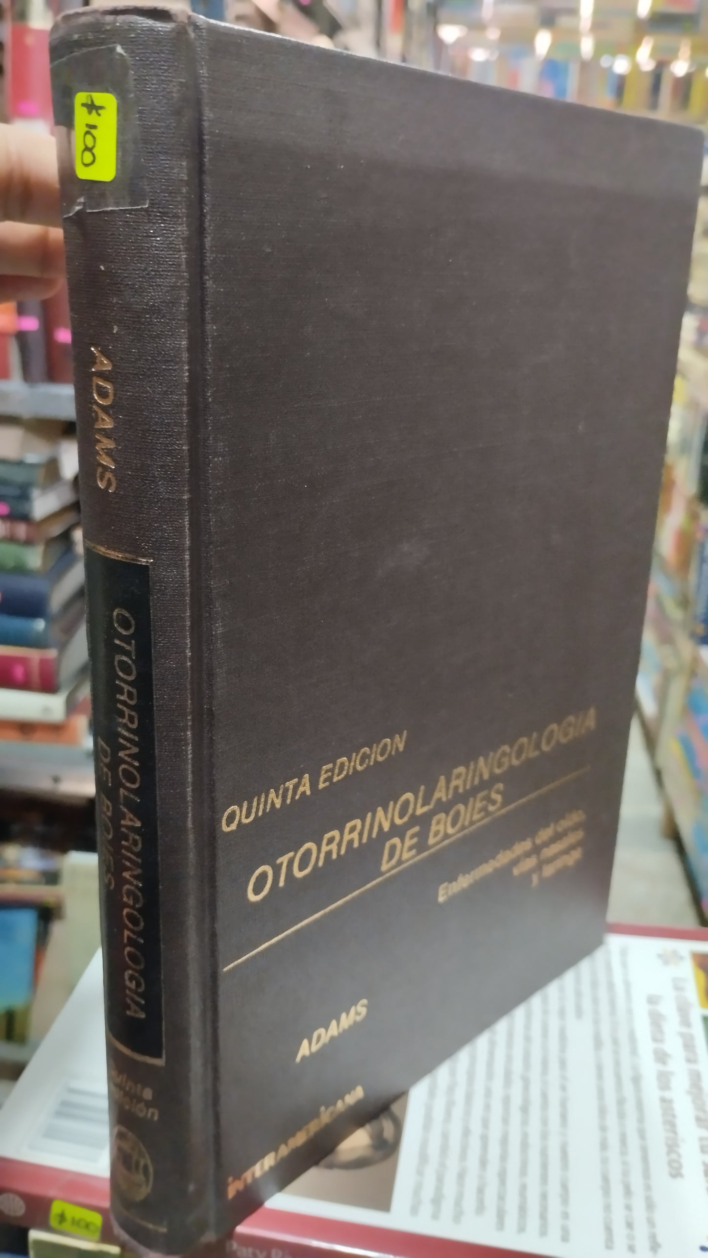 OTORRINOLARINGOLOGIA DE BOIES LIBRO USADO SALUD ALDAMA
