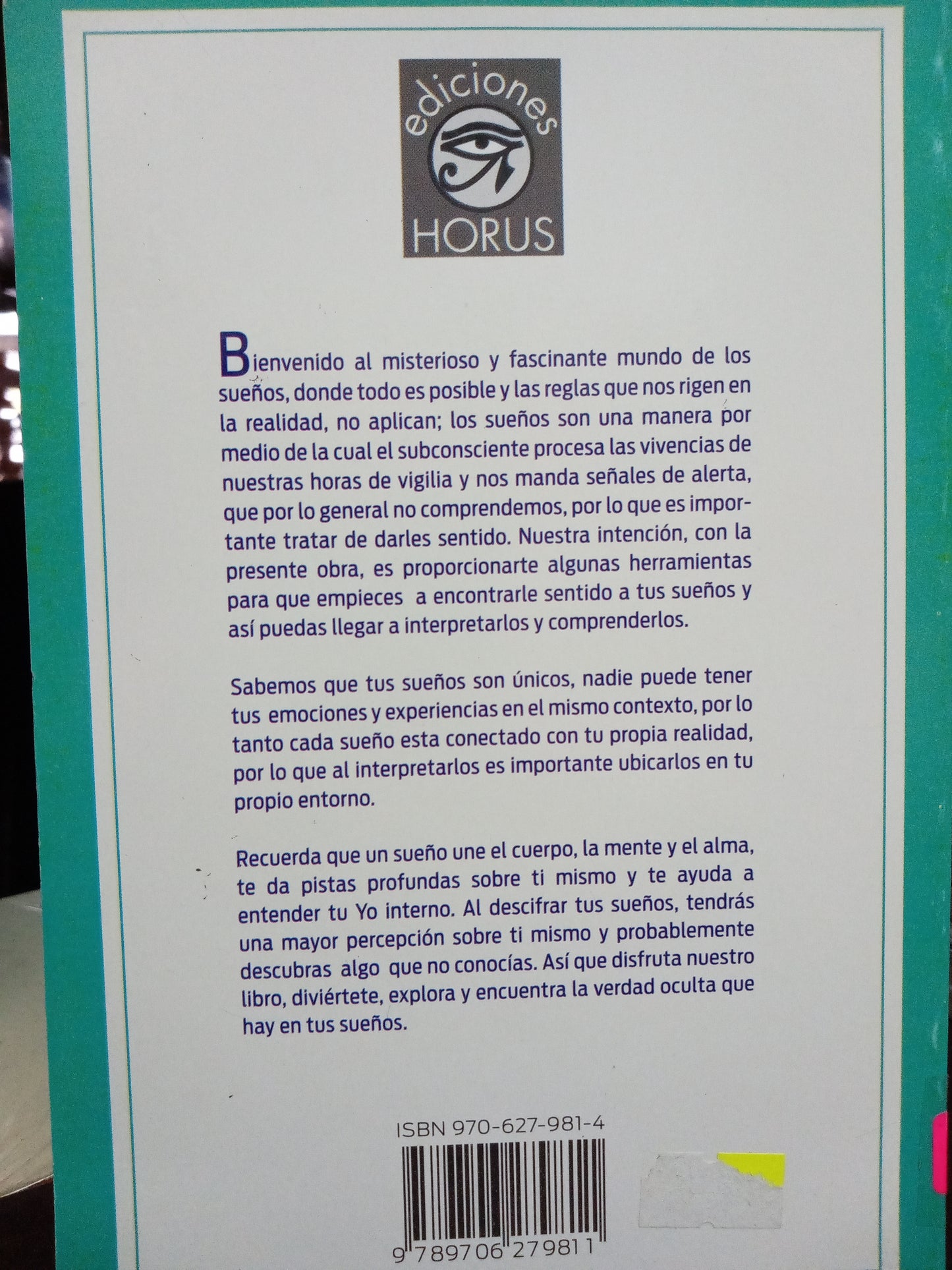 INTERPRETE LOS SUEÑOS SU VERDAD OCULTA USADO LITERARIO #305