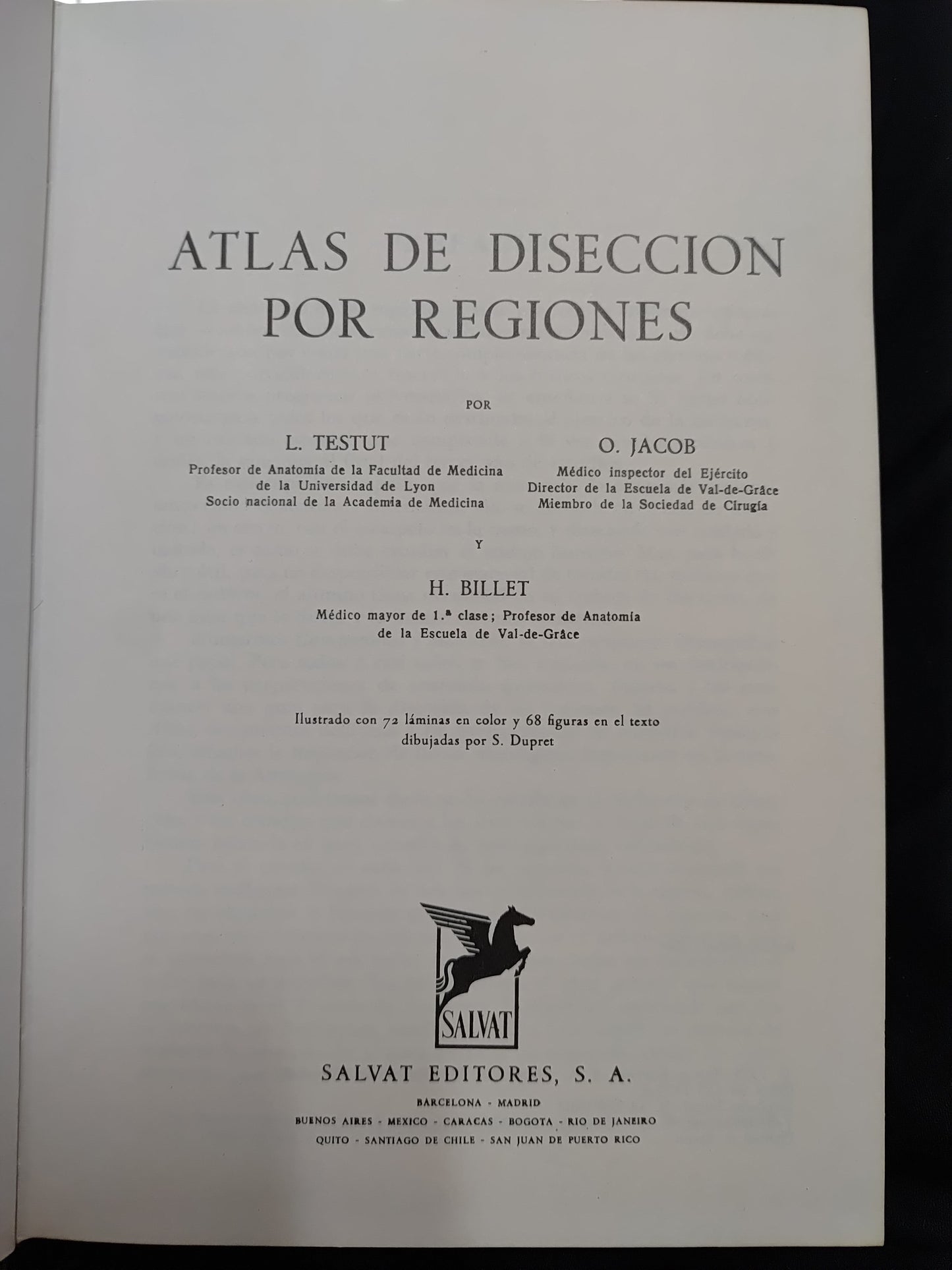 ATLAS DE DISECCION POR REGIONES POR L. TESTUT USADO SALUD JUAREZ 515