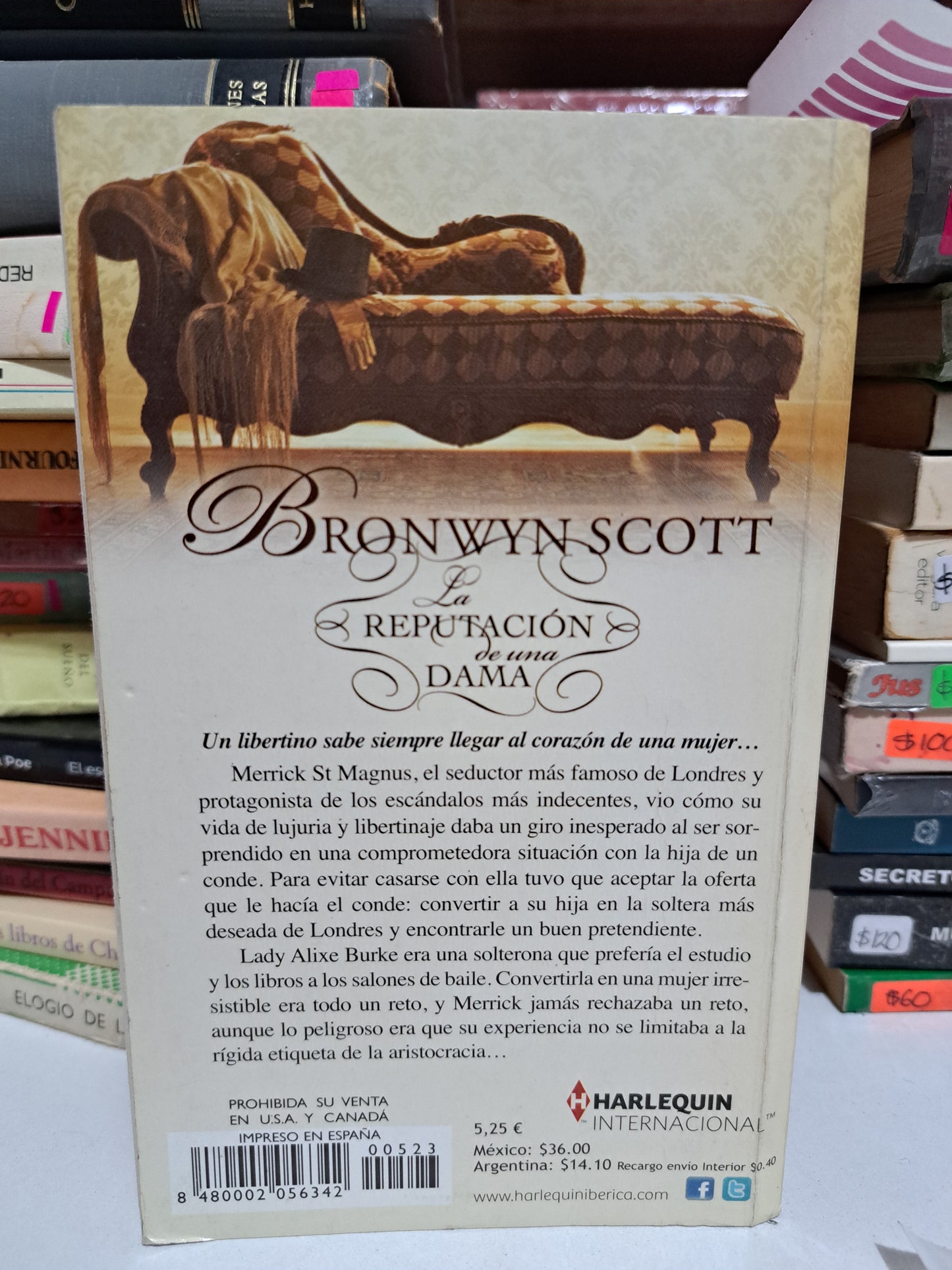 LA REPUTACIÓN DE UNA DAMA BRONWYN SCOTT USADO NOVELA JUÁREZ