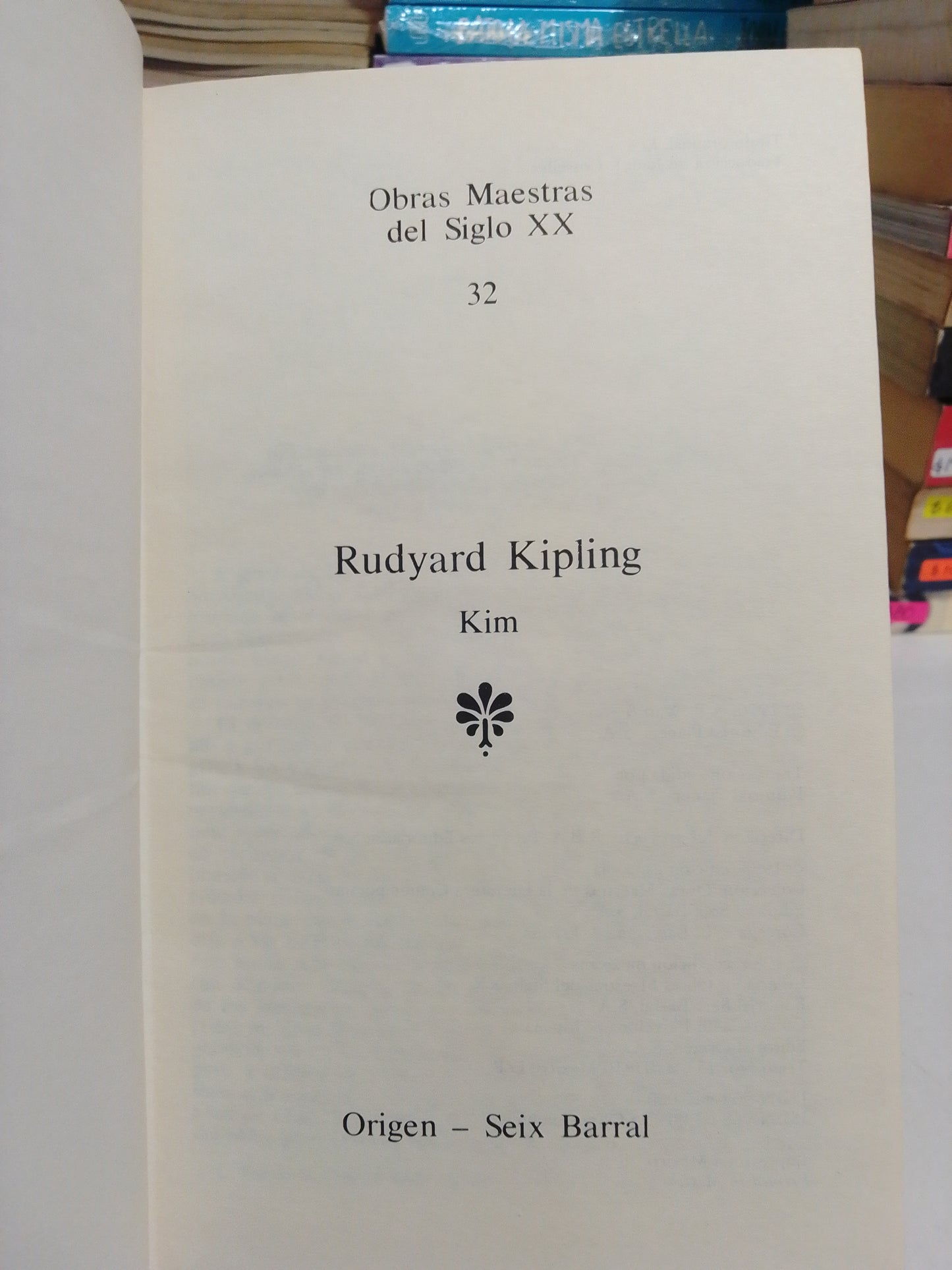 OBRAS MAESTRAS DEL SIGLO XX POR RUDYARD KIPLING USADO NOVELAS JURAEZ