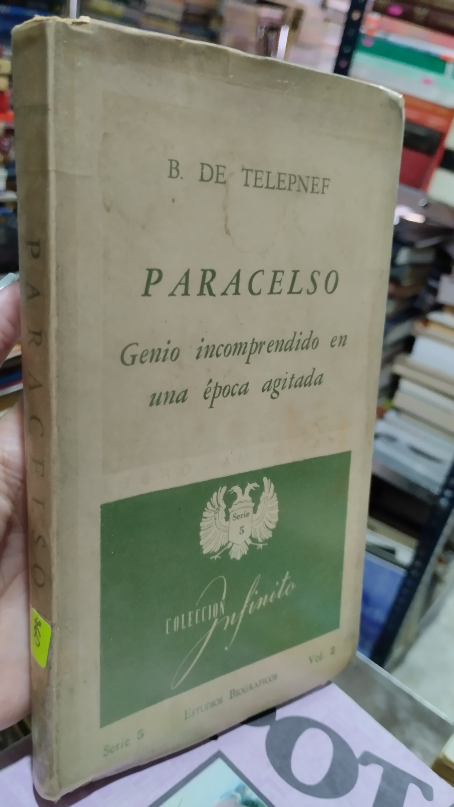 PARACELSO POR B DE TELEPNEF LIBRO USADO NOVELAS ALDAMA