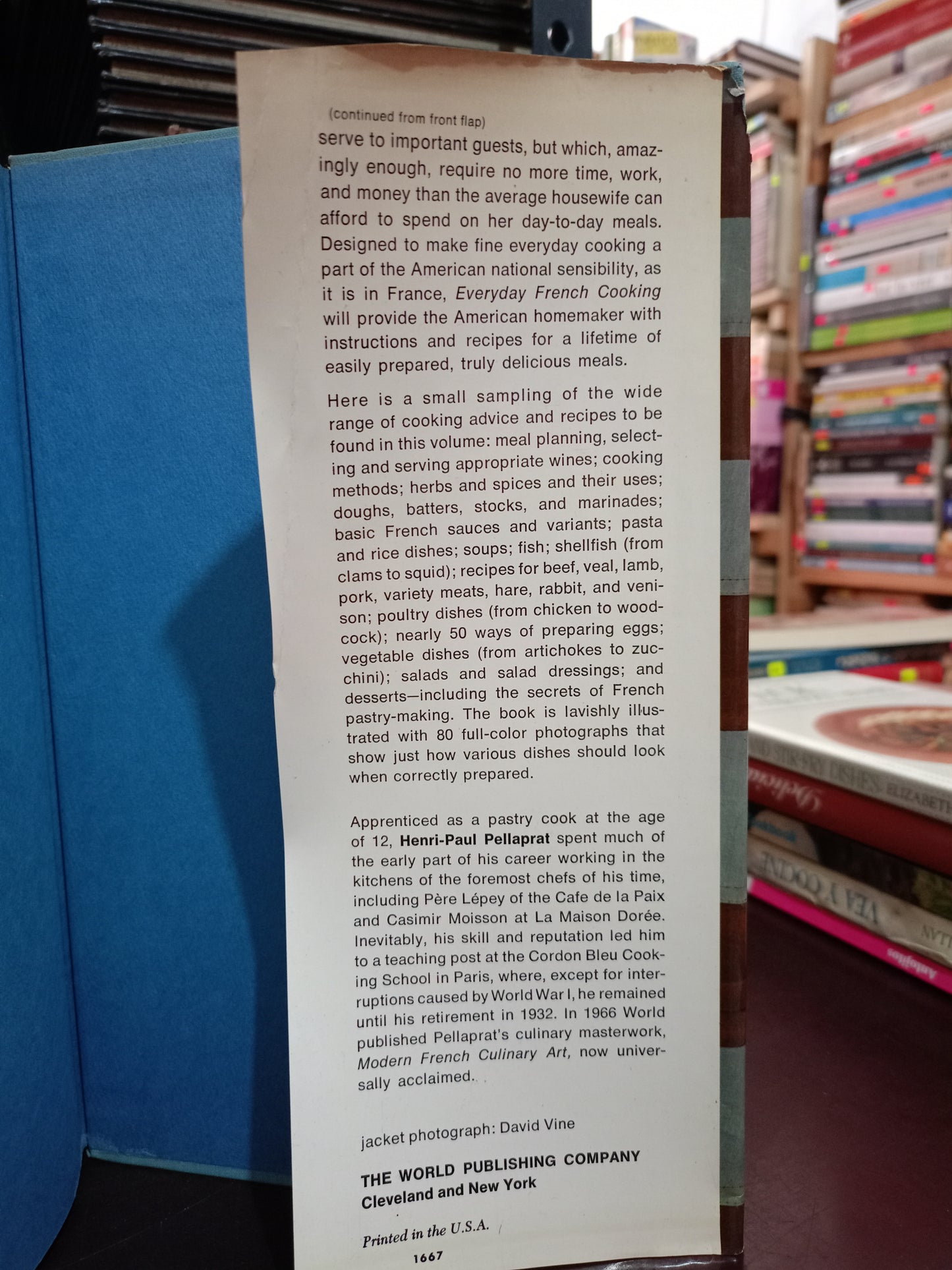 EVERYDAY FRENCH COOKING FOR THE AMERICAN HOME POR HENRI-PAUL PELLAPRAT USADO COCINA LITERARIO 305