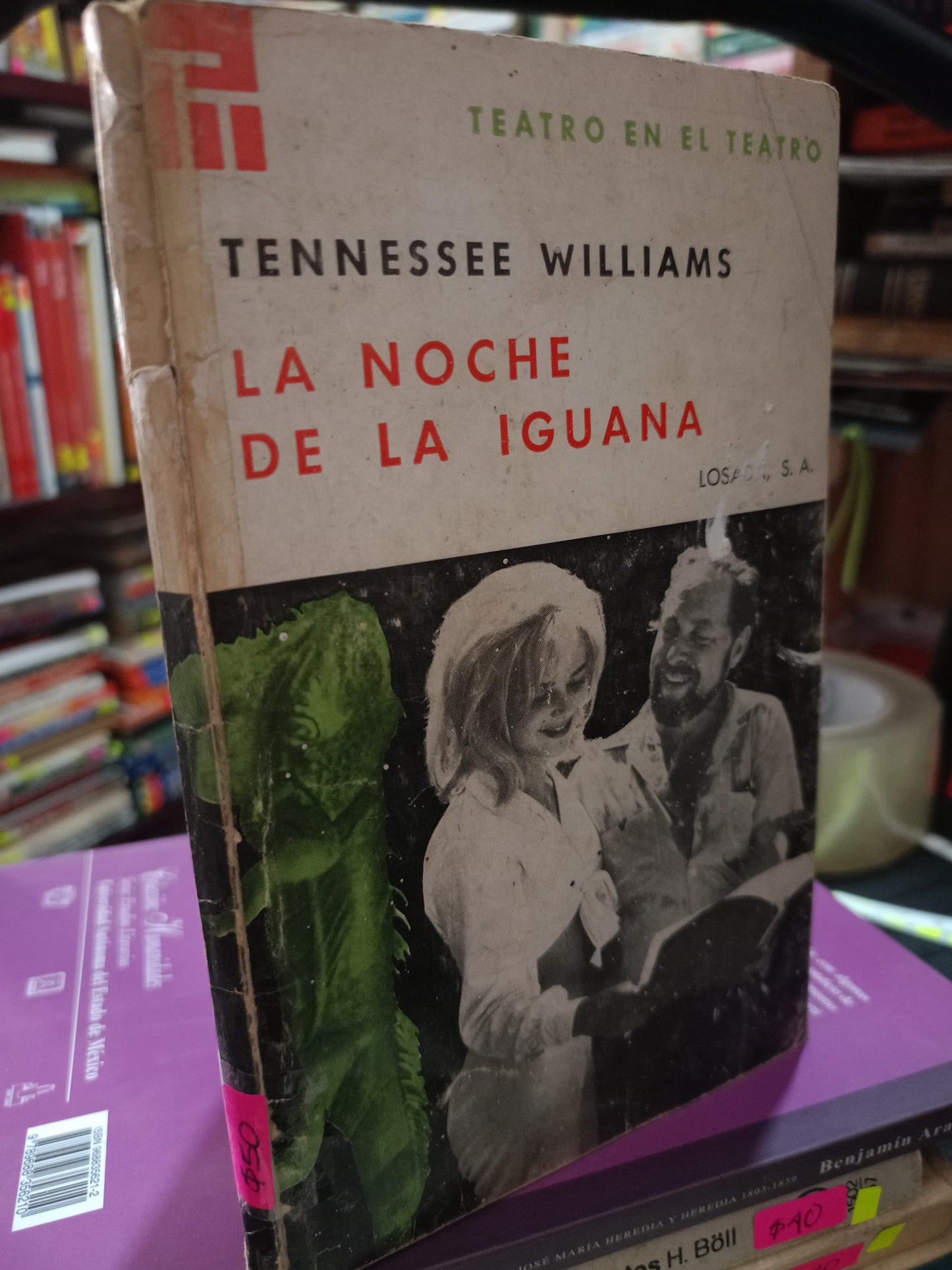 LA NOCHE DE LA IGUANA POR TENNESSEE WILLIAMS USADO NOVELA LITERARIO 305