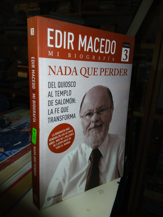 NADA QUE PERDER POR EDIR MACEDO USADO SUPERACIÓN PERSONAL LITERARIO 207