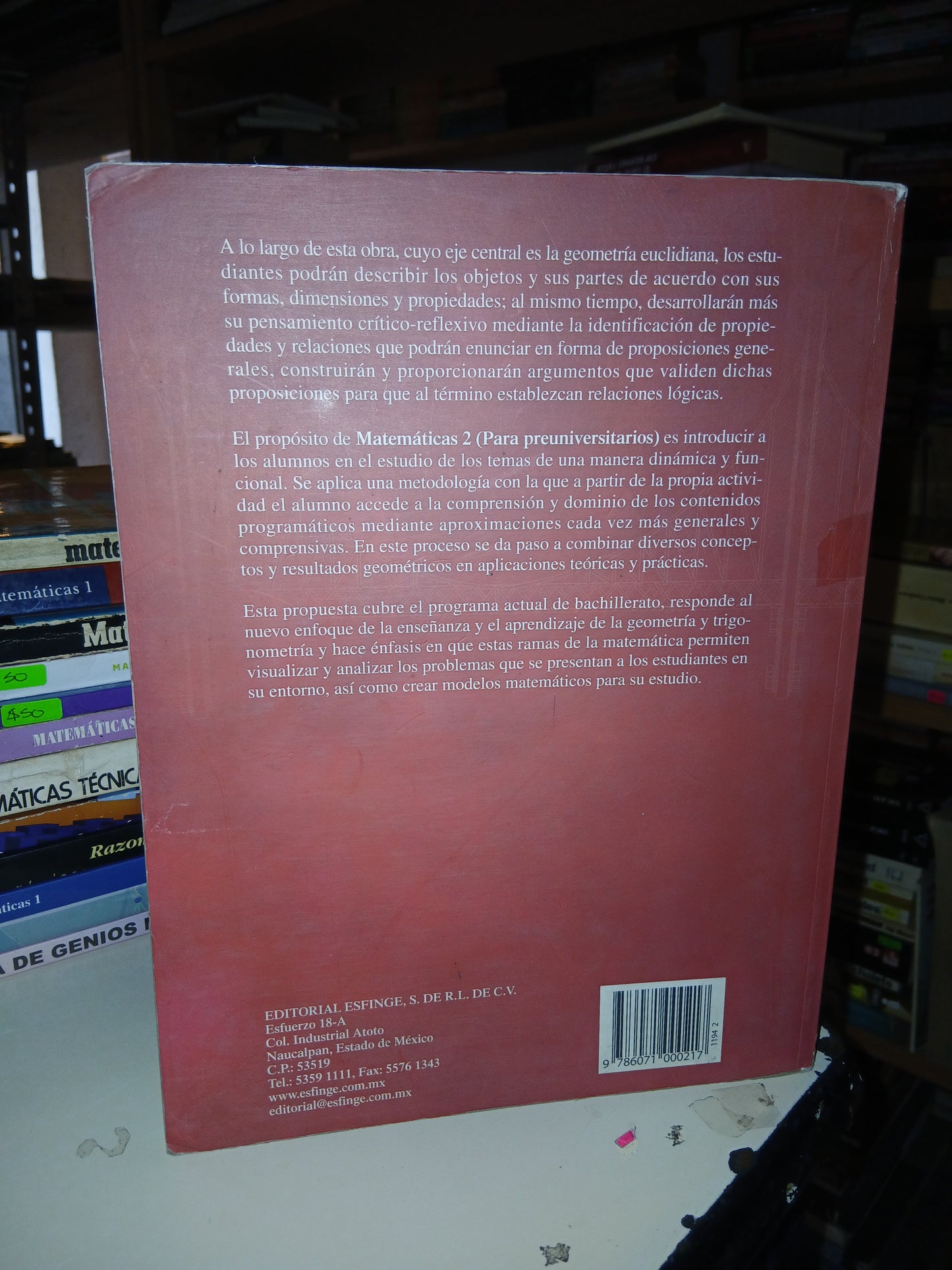 MATEMÁTICAS 2 PARA PRE UNIVERSITARIOS POR MARCO ANTONIO GARCÍA JUÁREZ USADO MATEMÁTICAS LITERARIO 207