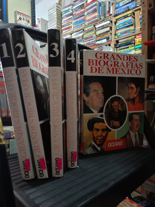 GRANDES BIOGRAFIAS DE MEXICO 5TOMOS USADO HISTORIA LITERARIO 305