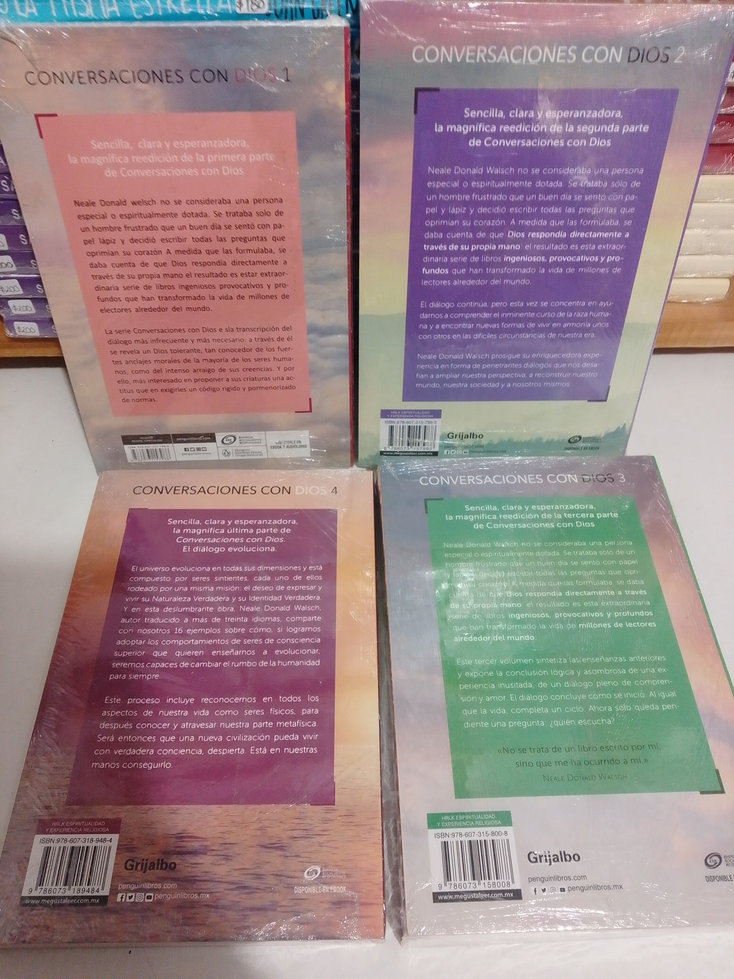 CONVERSACIONES CON DIOS 4 PZS POR NEALE DONALD WALSCH NUEVO JUAREZ