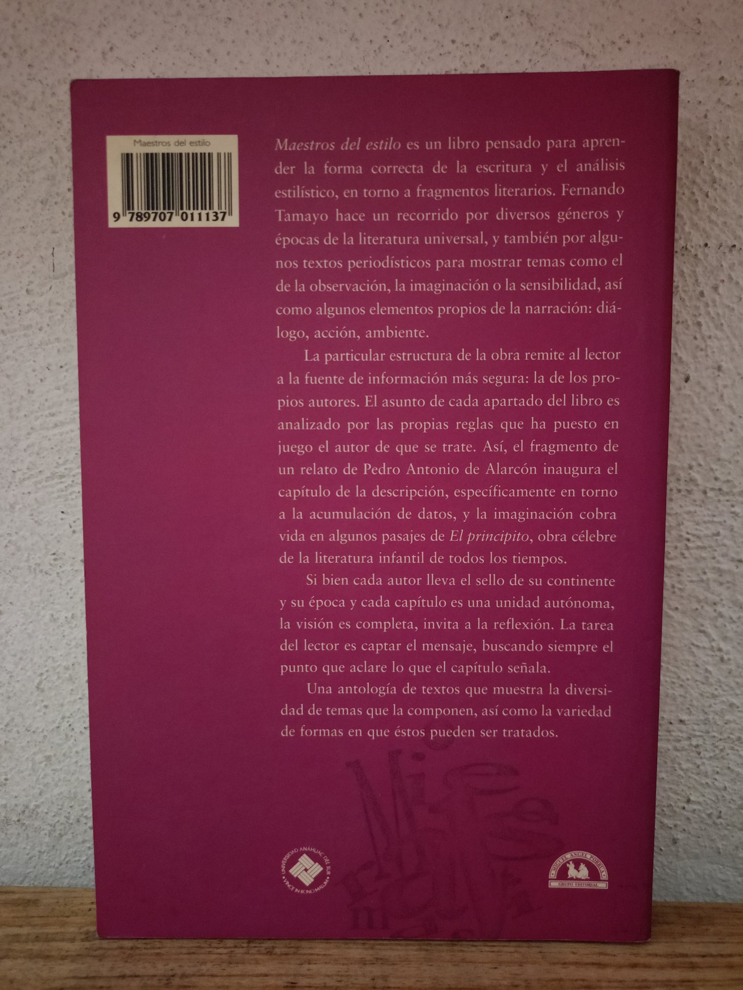MAESTROS DEL ESTILO POR FERNANDO TAMAYO USADO EDUCACIÓN LITERARIO 305