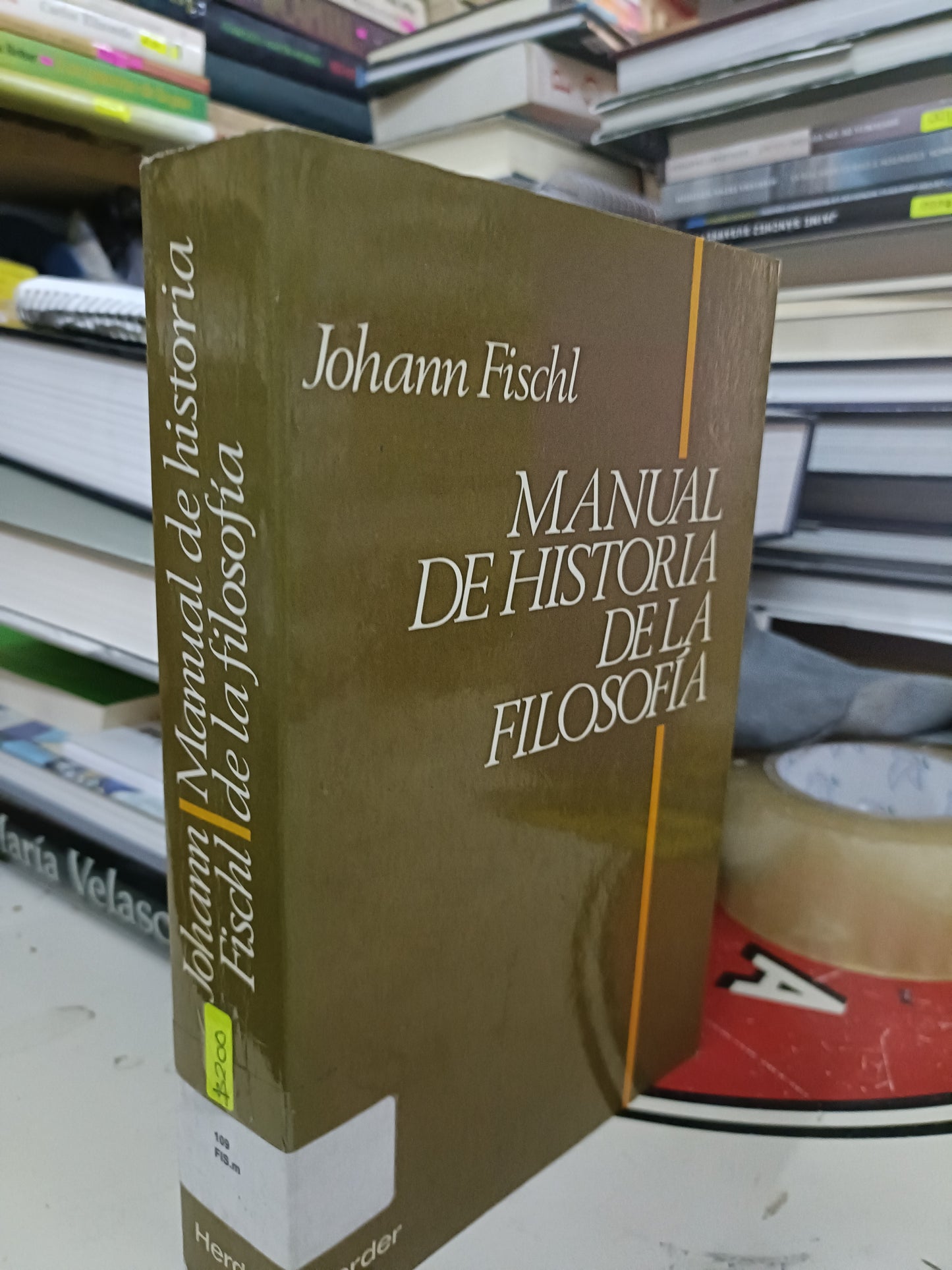 MANUAL DE HISTORIA DE LA FILOSOFÍA POR JOHANN FISCHL USADO HISTORIA LITERARIO 207