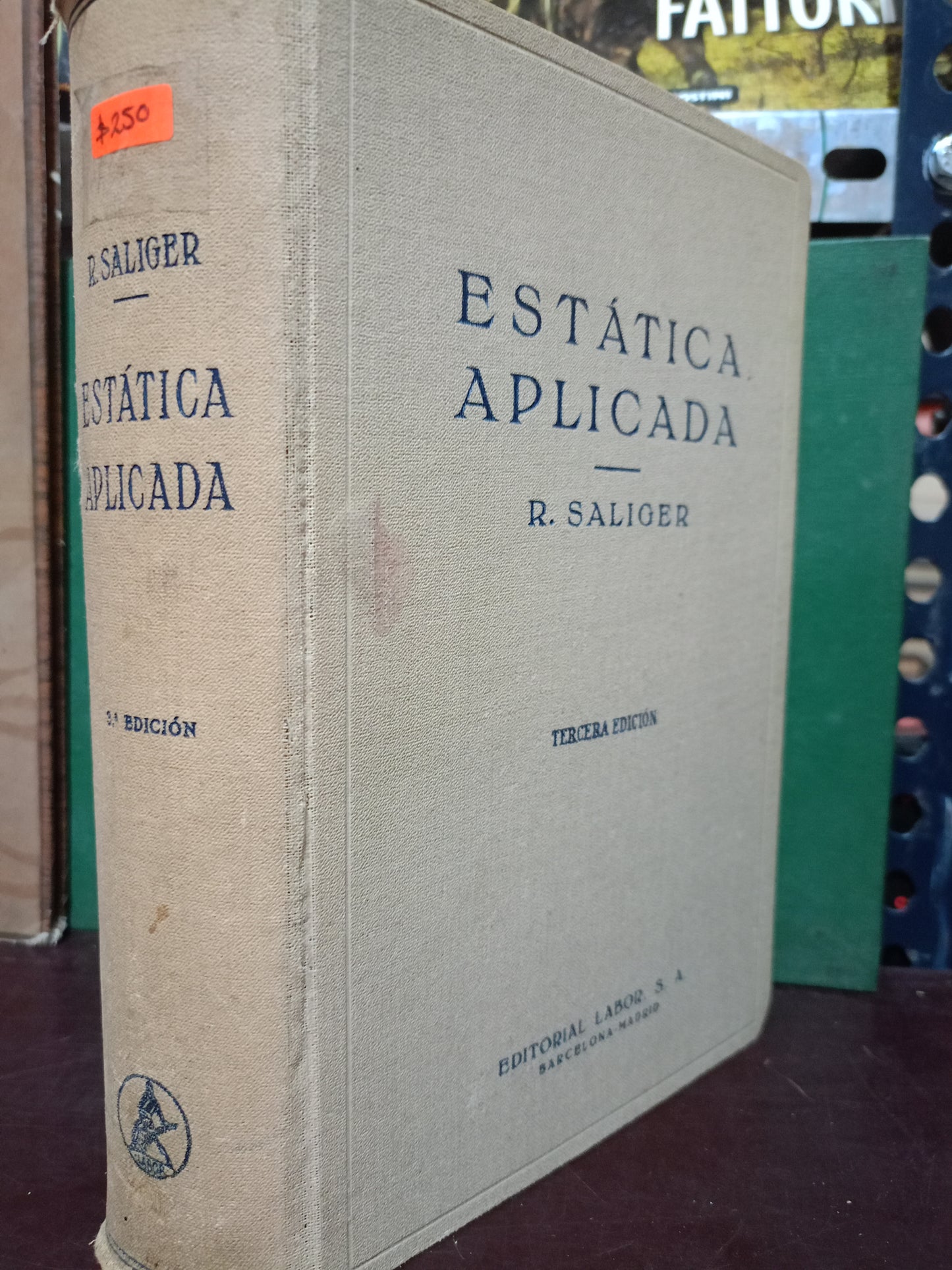 ESTATICA APLICADA POR R. SALIGER USADO MATE LITERARIO 305
