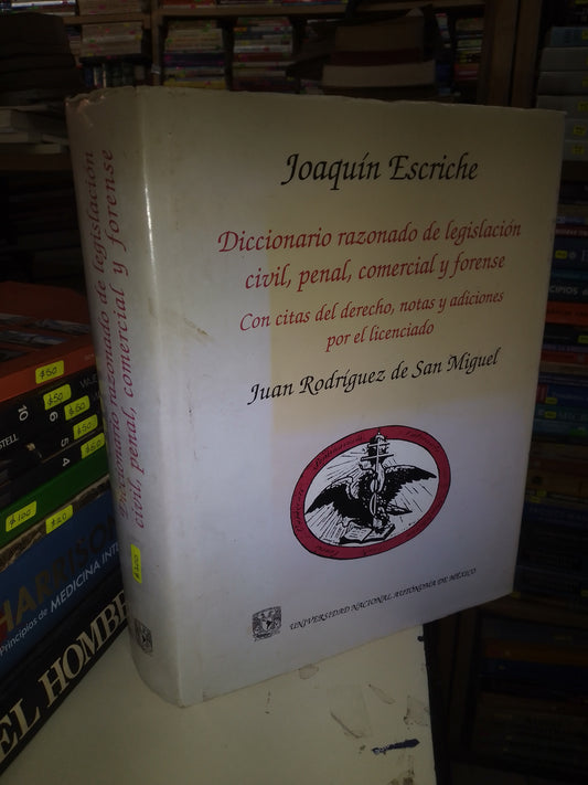 DICCIONARIO RAZONADO DE LEGISLACIÓN CIVIL, PENAL, COMERCIAL Y FORENSE POR JUAN RODRÍGUEZ DE SAN MIGUEL USADO DERECHO LITERARIO 207