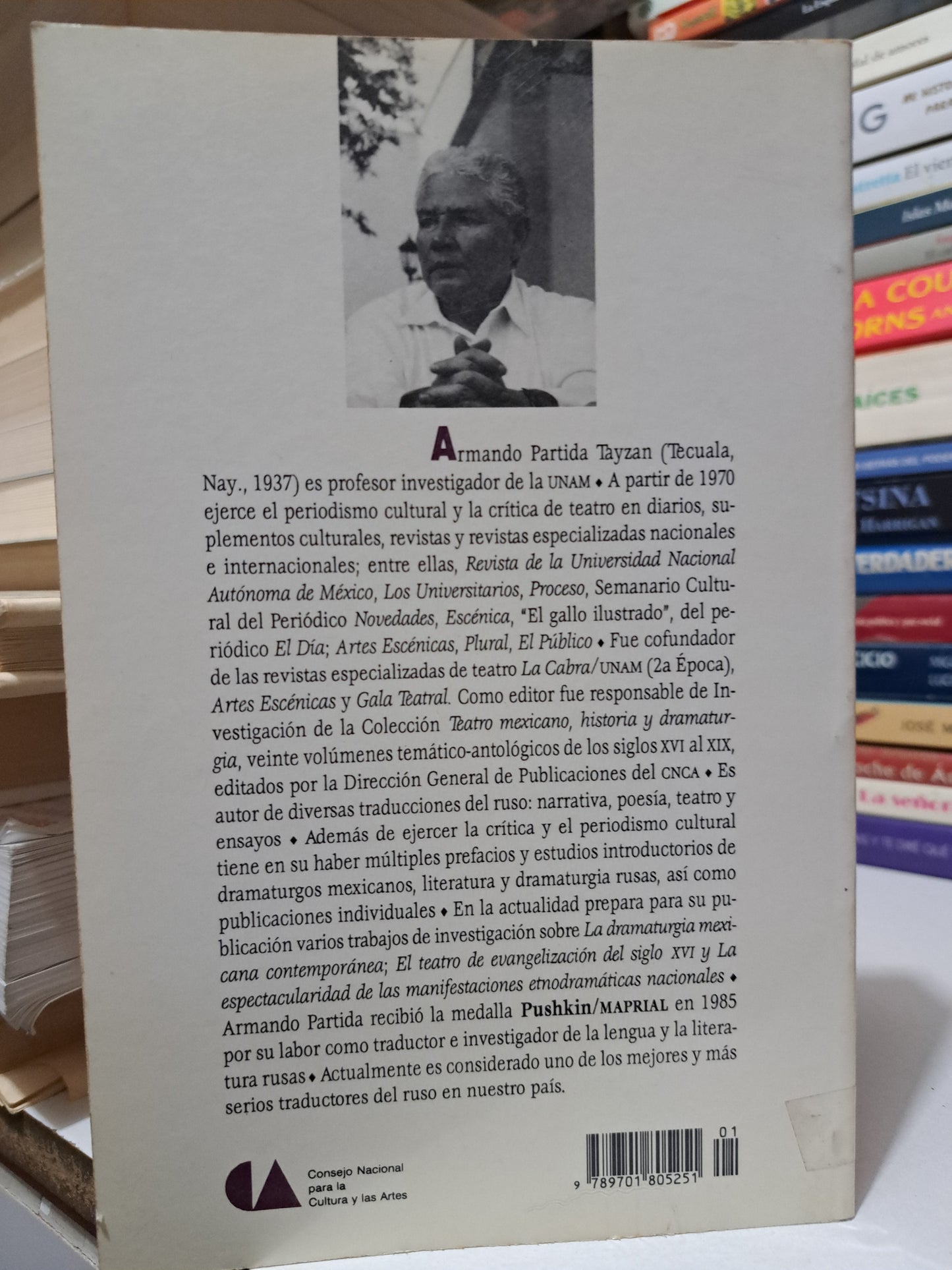 TEATRO ADENTRO AL DESCUBIERTO ARMANDO PARTIDA TAYZAN USADO NOVELA JUÁREZ