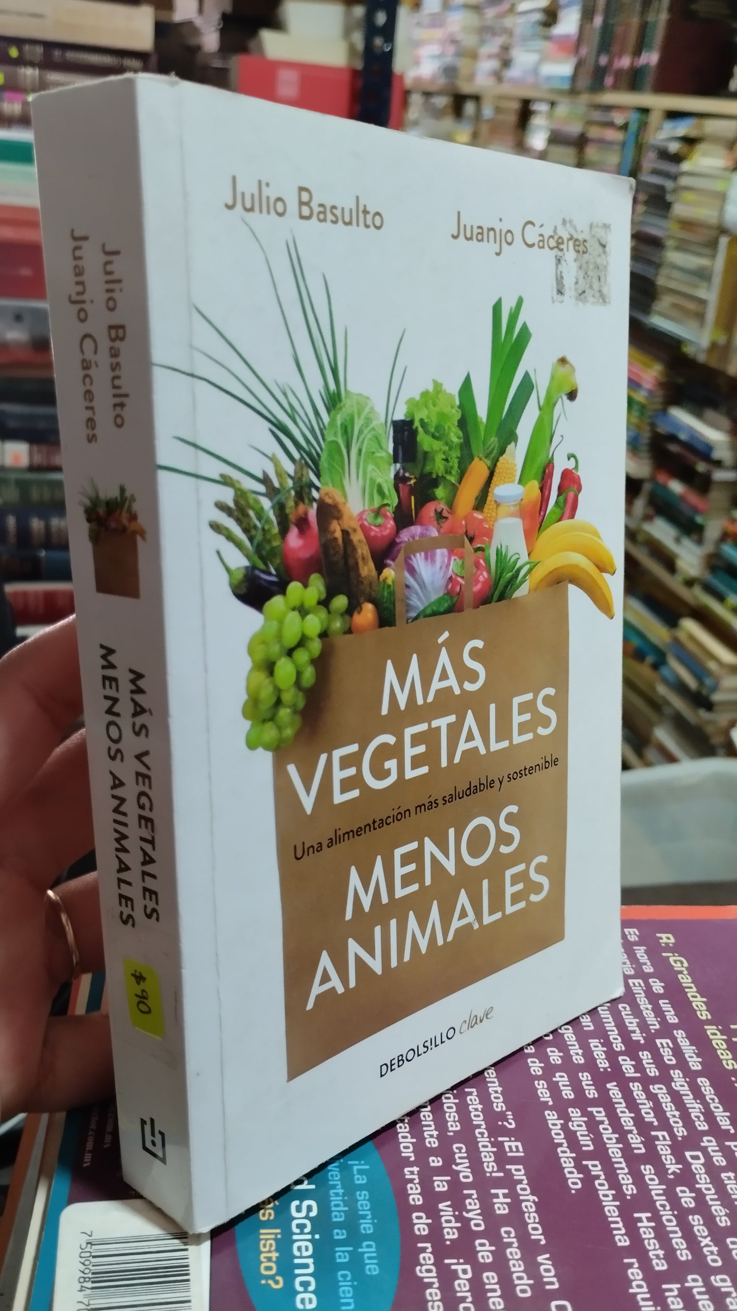 MAS VEGETALES MENOS ANIMALES POR JULIO BASULTO LIBRO USADO COCINA ALDAMA