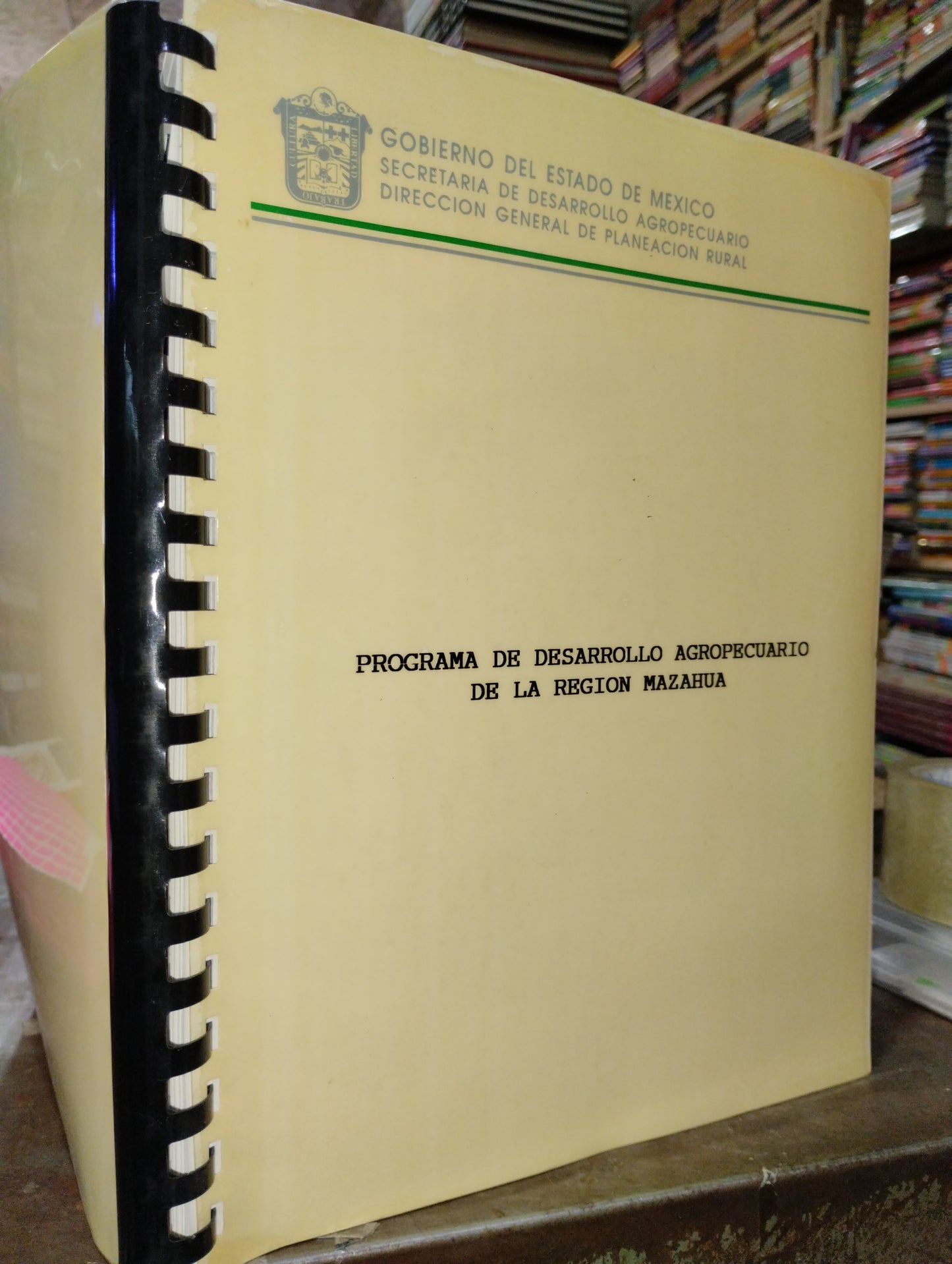 PROGRAMA DE DESARROLLO AGROPECUARIO DE LA REGION  MAZAHUA USADO HISTORIA ALDAMA