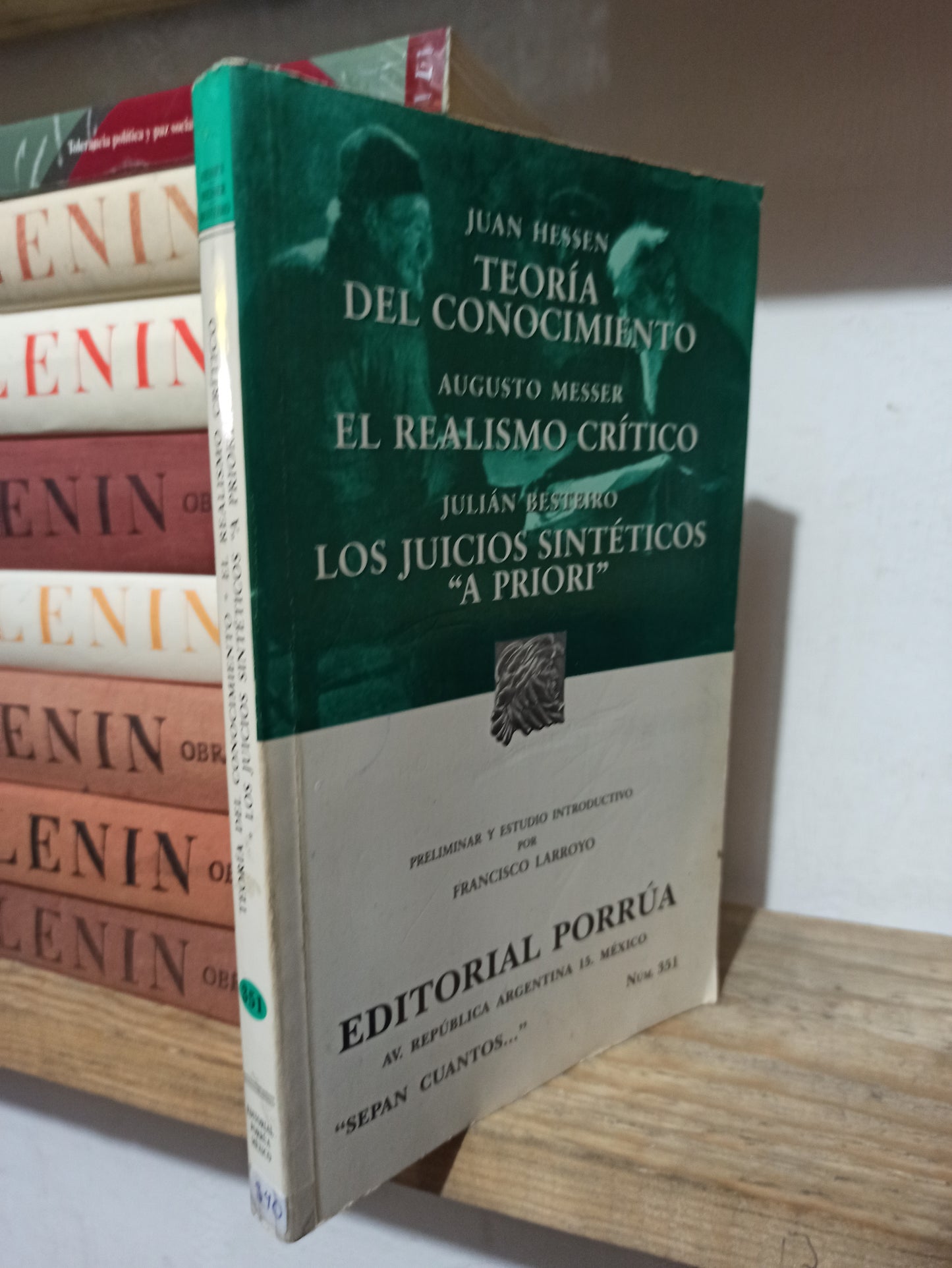 TEORIA DEL CONOCIMIENTO EL REALISMO CRITICO Y LOS JUICIOS SINTETICOS A PRIORI POR VARIOS AUTORES USADO SOCIOLOGIA JUÁREZ