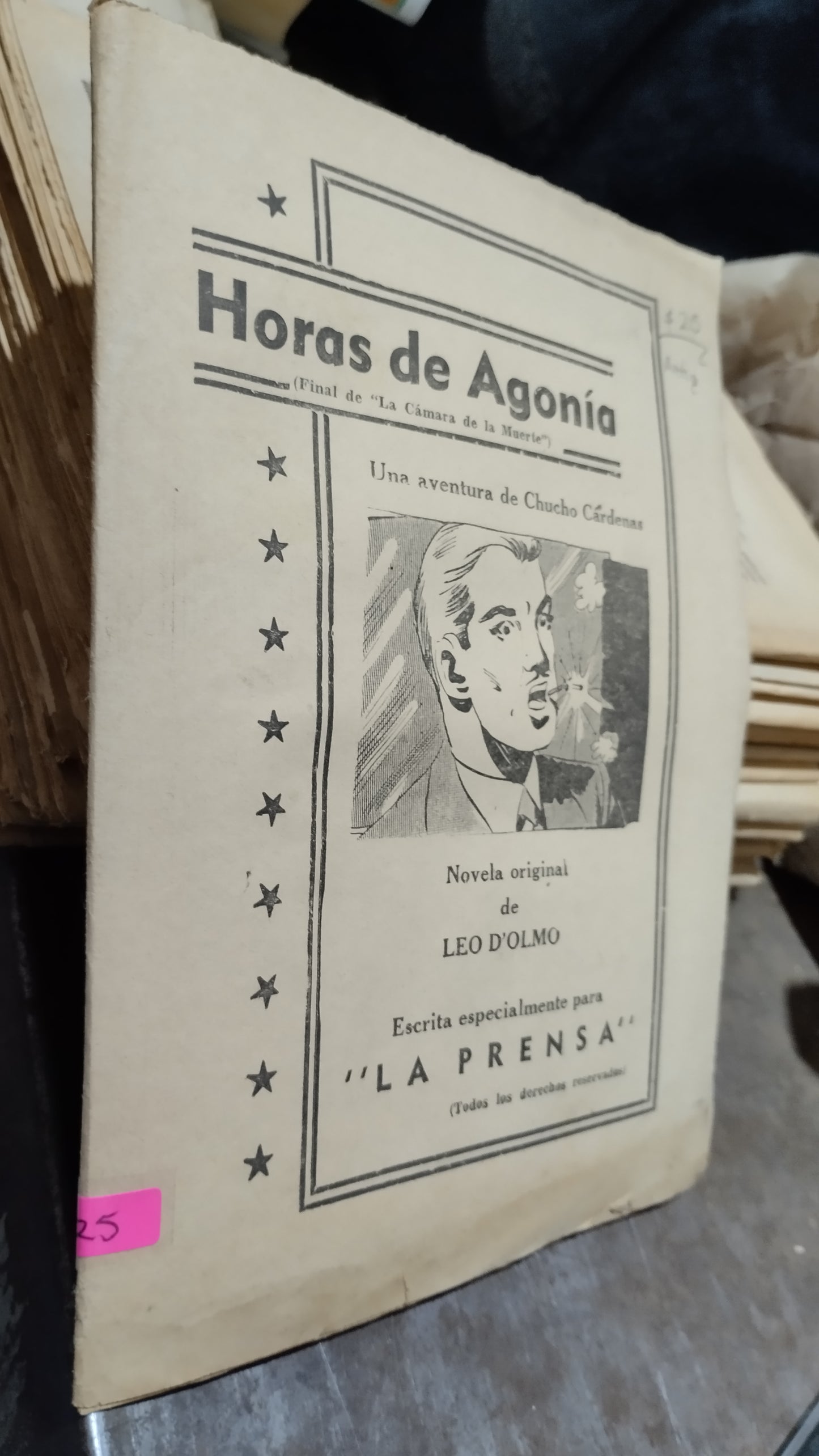 HORAS DE AGONIA POR LEO D OLMO LIBRO USADO ANTIGUO ALDAMA