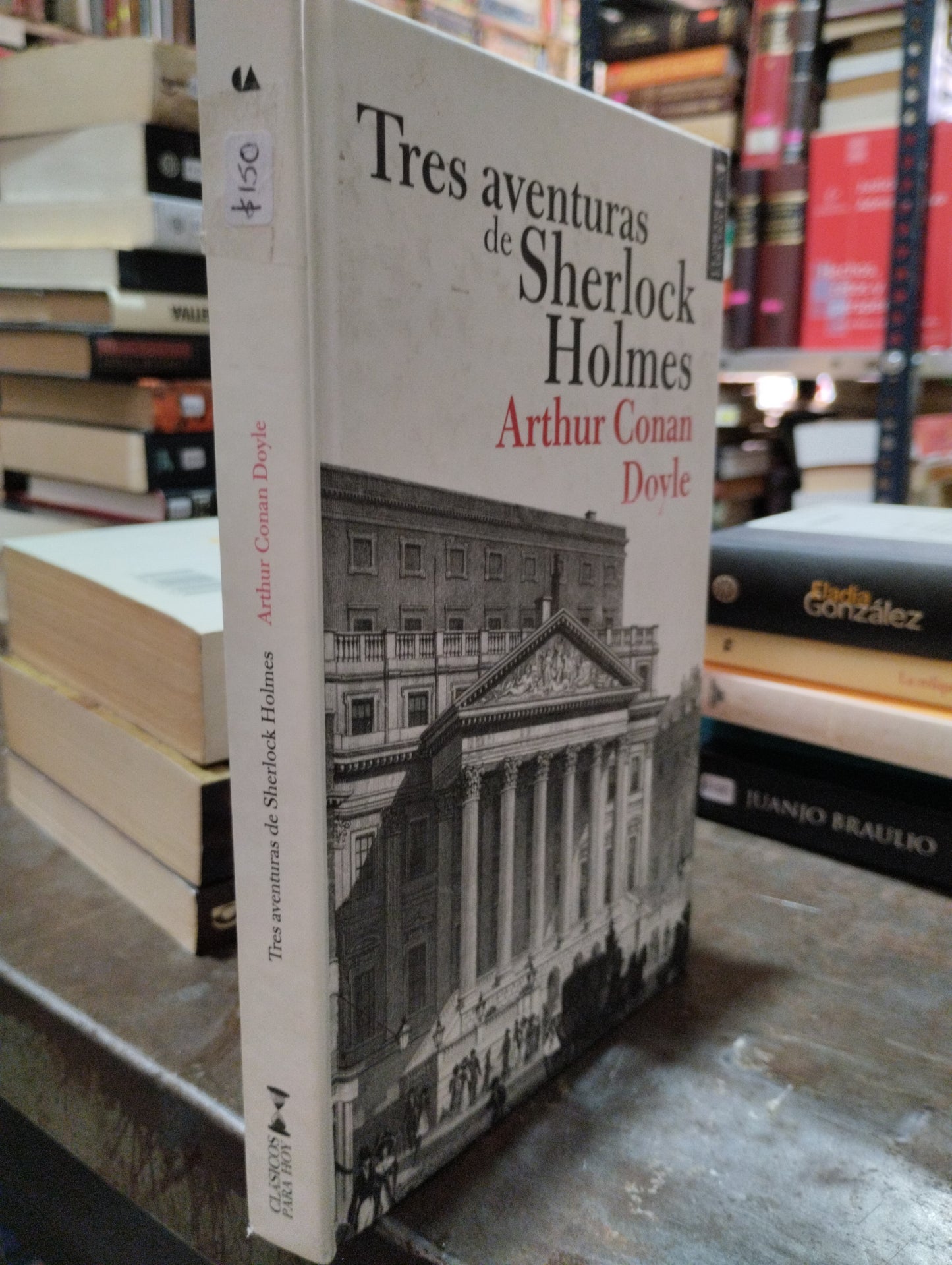 TRES AVENTURAS DE SHERLOCK HOLMES POR ARTHUR CONAN DOYLE USADO NOVELAS ALDAMA