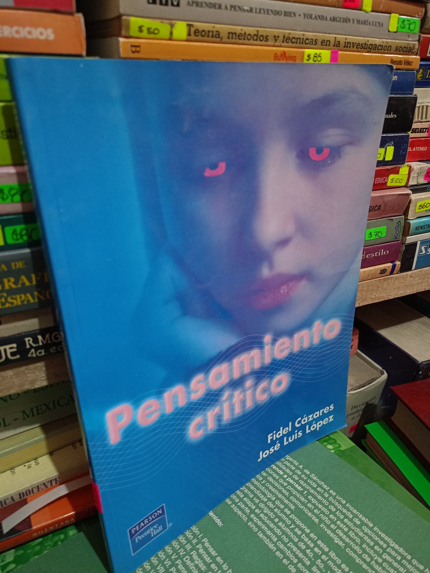 PENSAMIENTO CRÍTICO POR FIDEL CAZARES JOSE LUIS LOPEZ USADO EDUCACIÓN LITERARIO 305