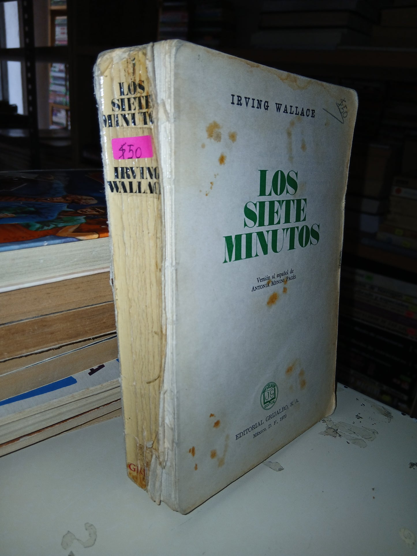 LOS SIETE MINUTOS POR IRVING WALLACE USADO NOVELA LITERARIO 207