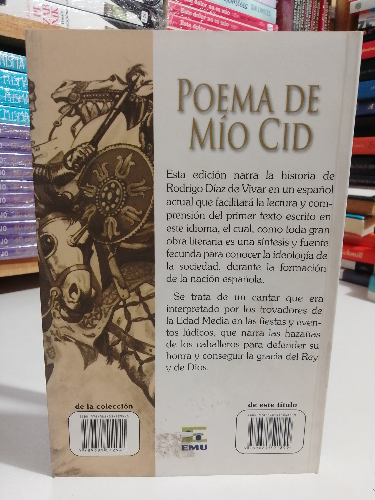POEMA DE MIO CID POR ANONIMO USADO NOVELAS JUAREZ