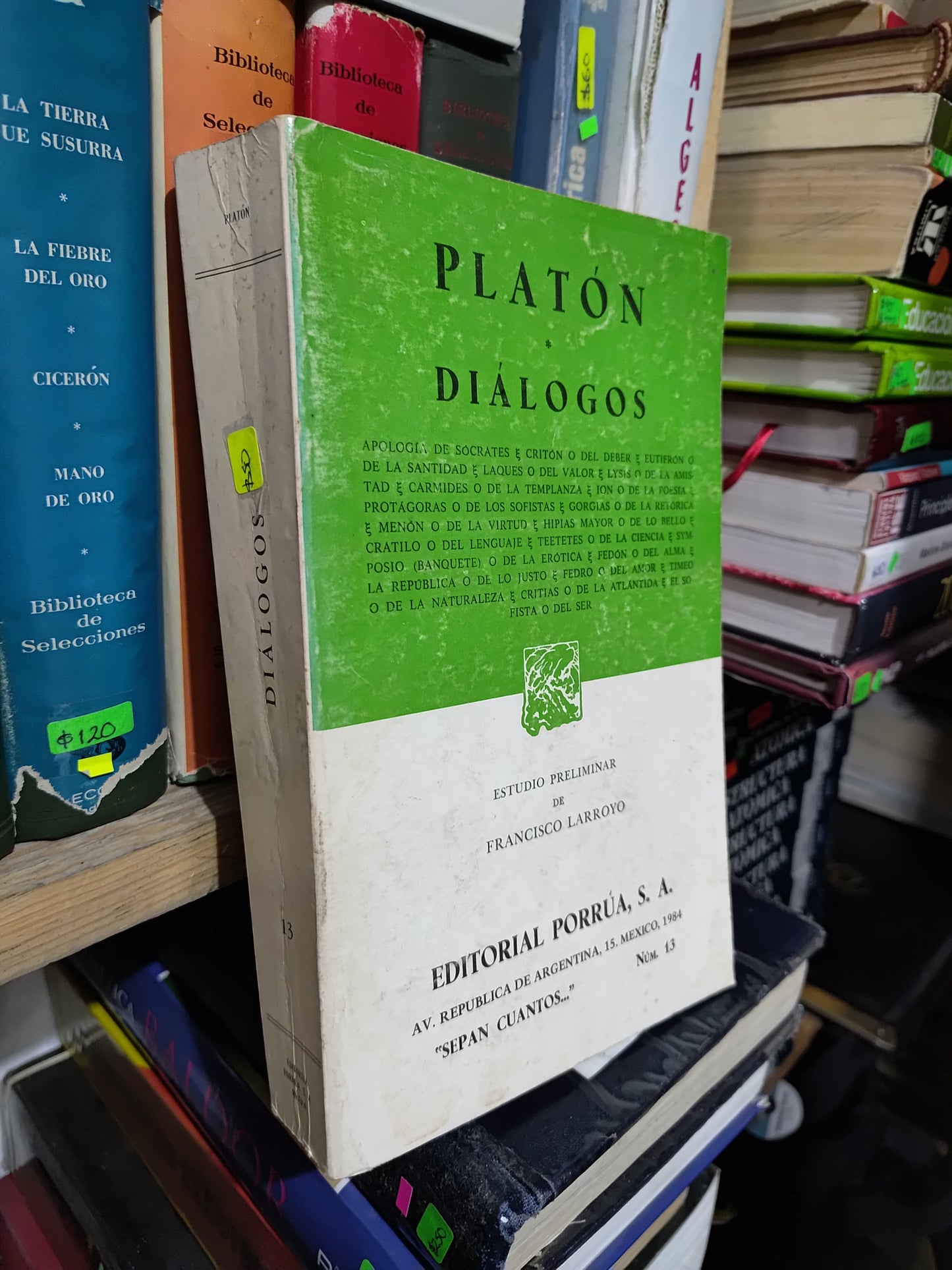 DIALOGOS DE PLATON USADO NOVELAS JUAREZ