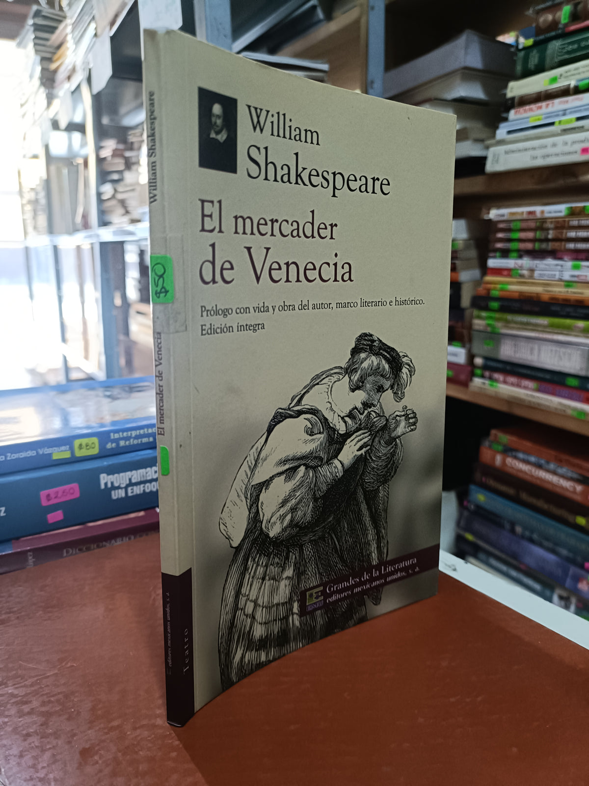 EL MERCADER DE VENECIA POR WILLIAM SHAKESPEARE USADO NOVELA LITERARIO 207