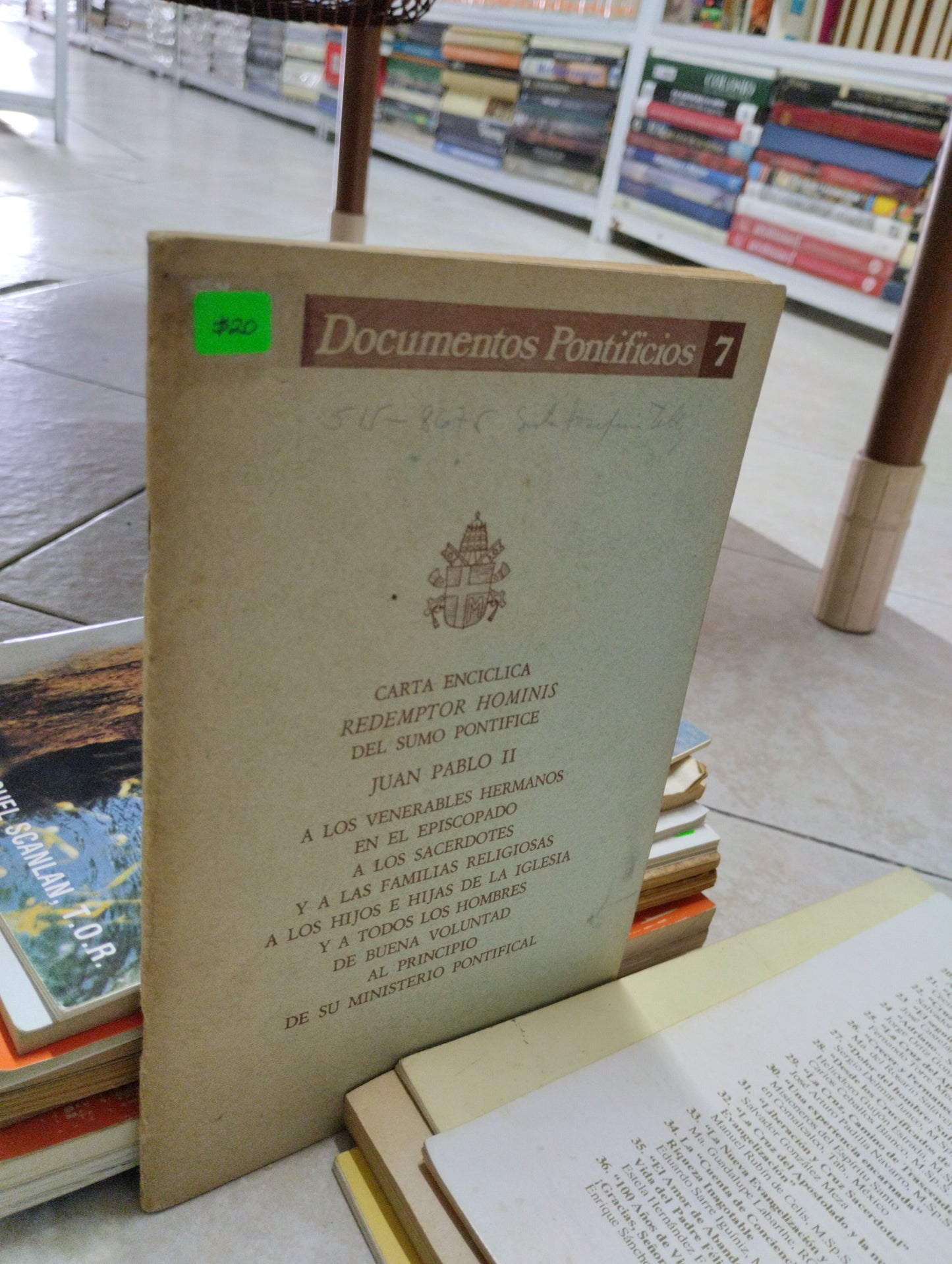 DOCUMENTOS PONIFICIOS 7, DESCONOCIDO, USADO, RELIGION, JUAREZ 515