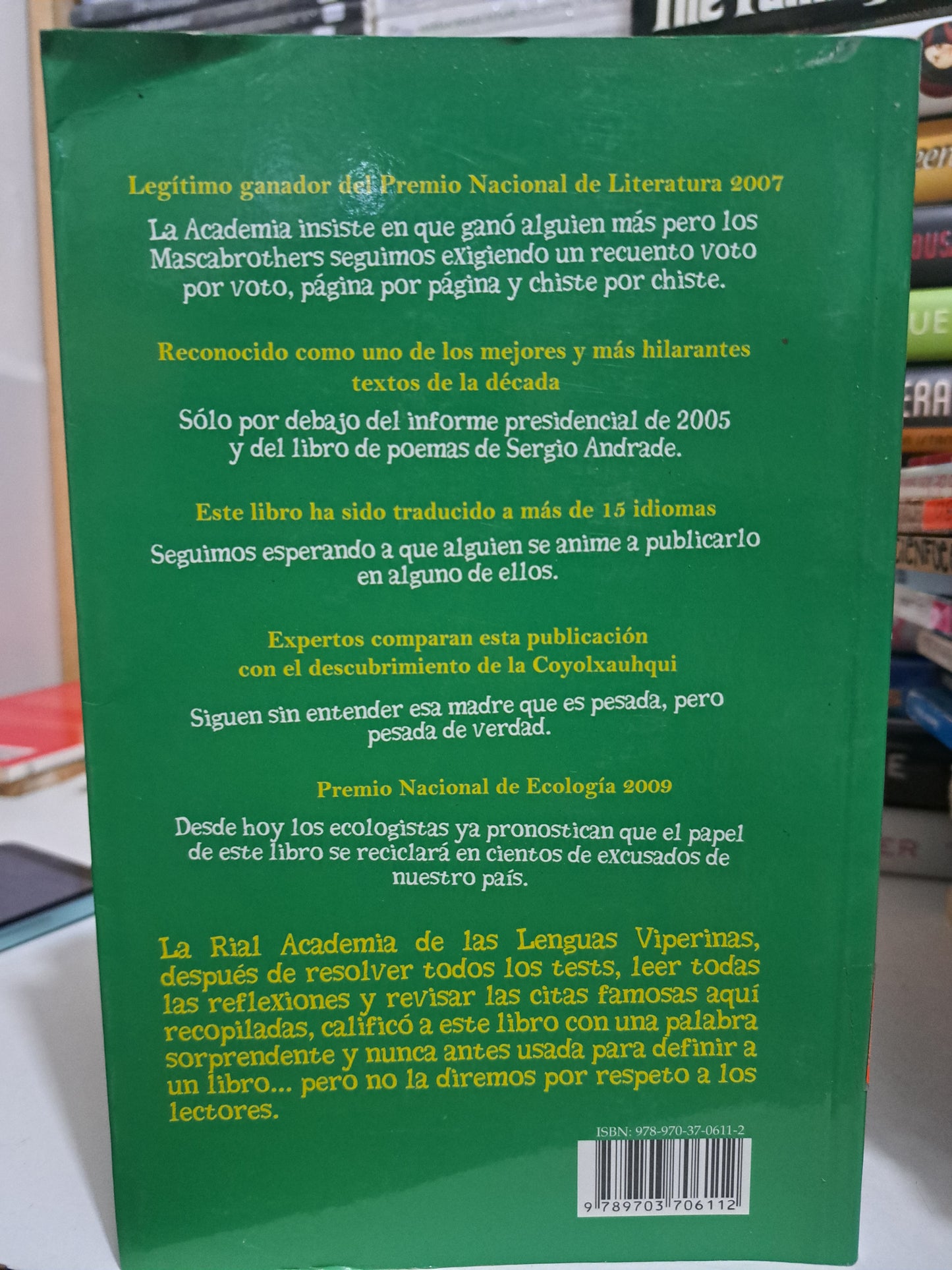 MASCABROTHERS PARA CARGARTE DE RISA USADO NOVELA JUÁREZ
