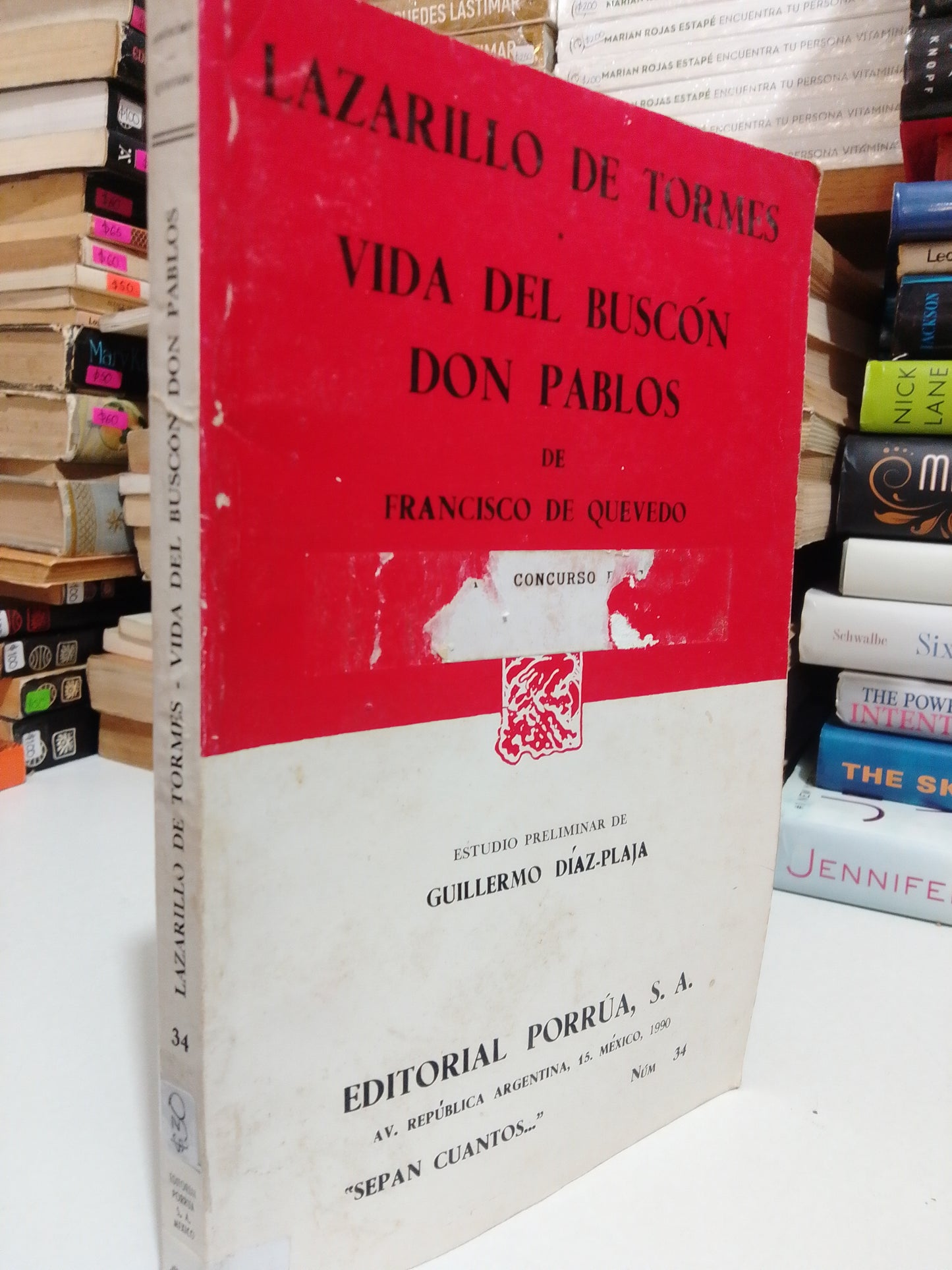 LAZARILLO DE TORMES ,VIDA DEL BUSCÓN DON PABLO POR FRANCISCO DE QUEVEDO USADO NOVELA JUÁREZ