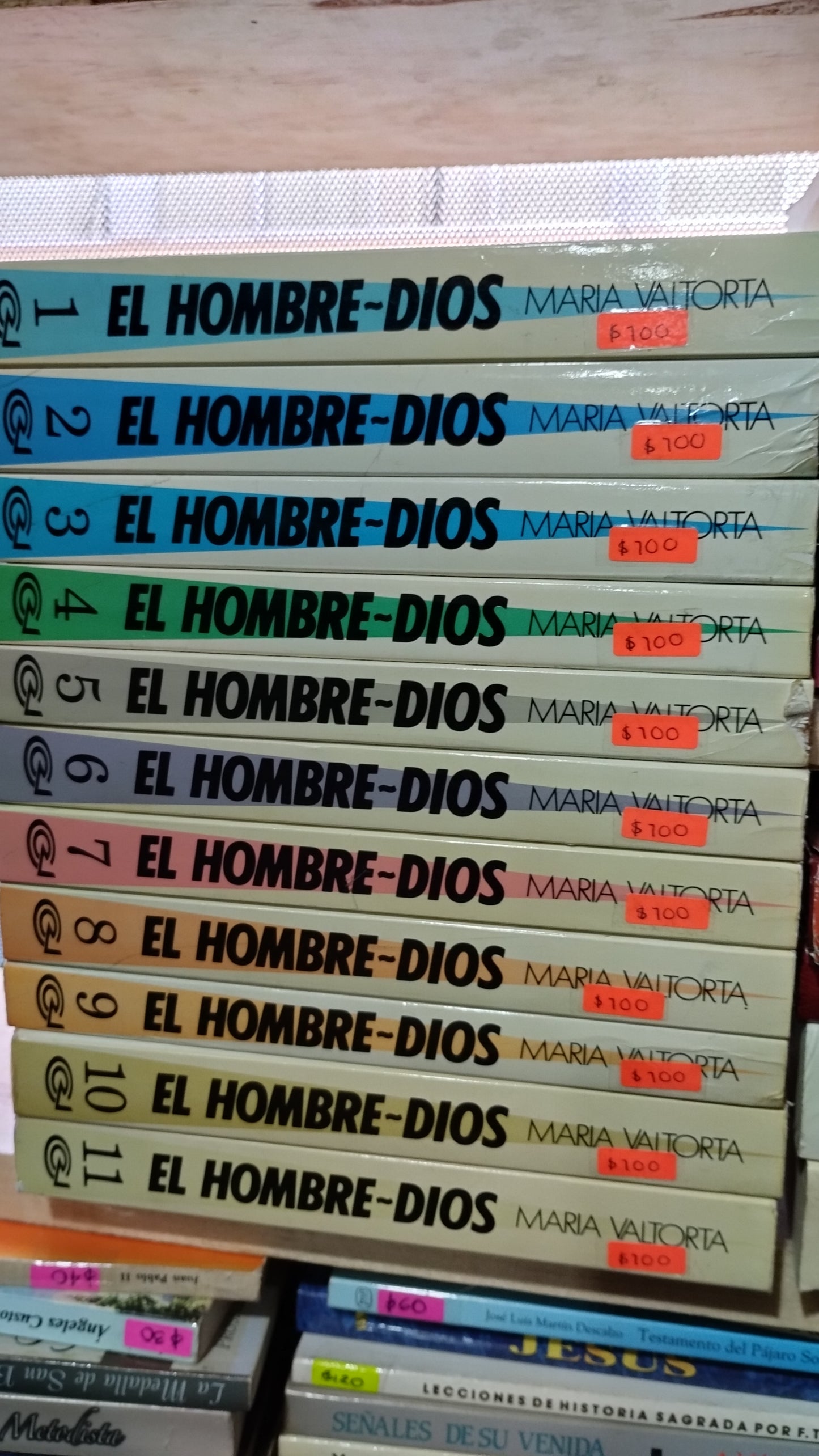 EL HOMBRE DE DIOS POR MARIA VALTORTA 11 TOMOS LIBRO USADO EDUCACIÓN ALDAMA