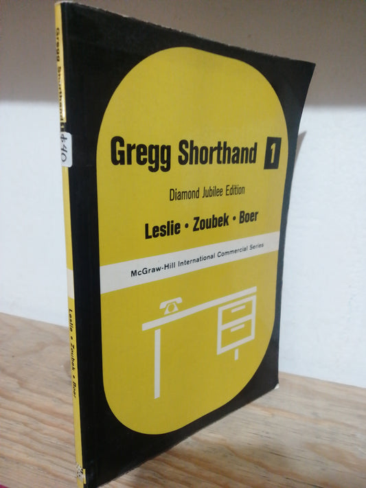 GREGG SHORTHAND 1 POR LESLI ,ZOUBEK, BOER TAPA BLANDA BUEN ESTADO IDIOMA INGLES