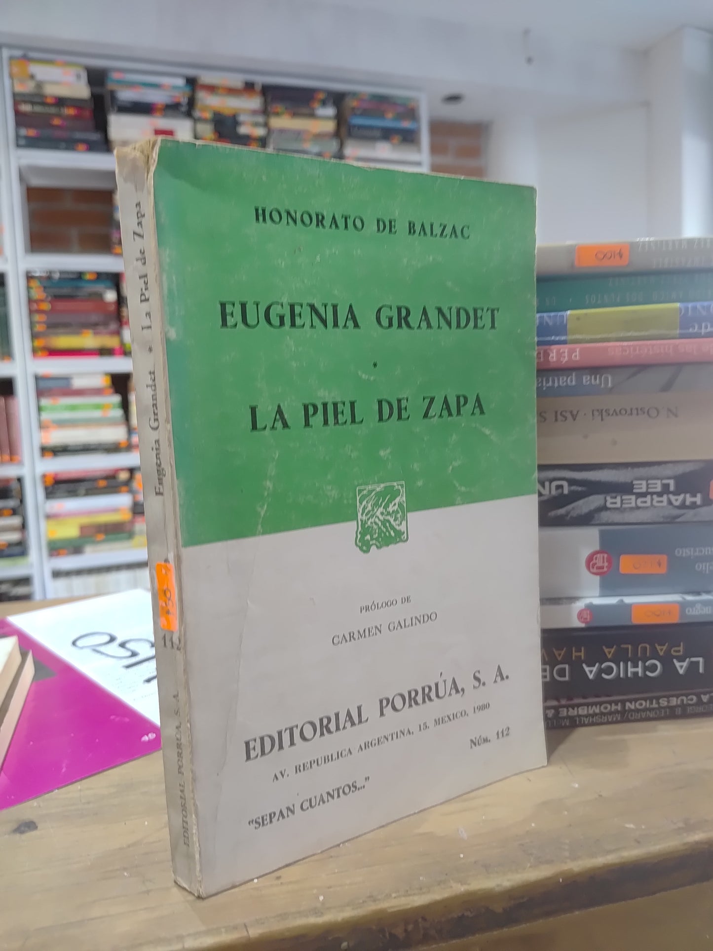 LA PIEL DE ZAPA POR EUGENIA GRANDET USADO NOVELAS JUAREZ 515