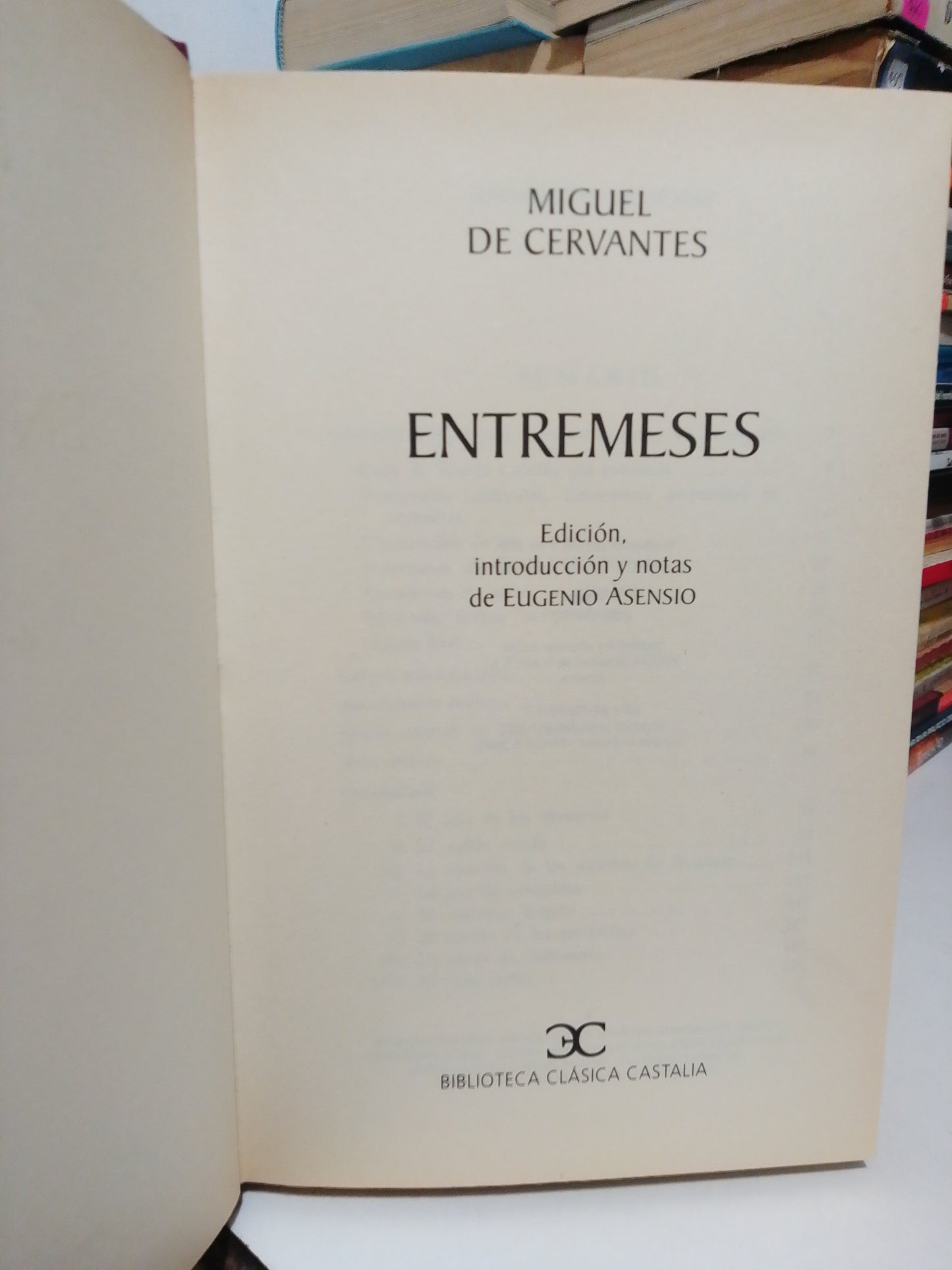 ENTREMESE LA DESTRUICION DE NUMANCIA POR MIGUEL DE CERVANTES USADO NOVELA JUAREZ