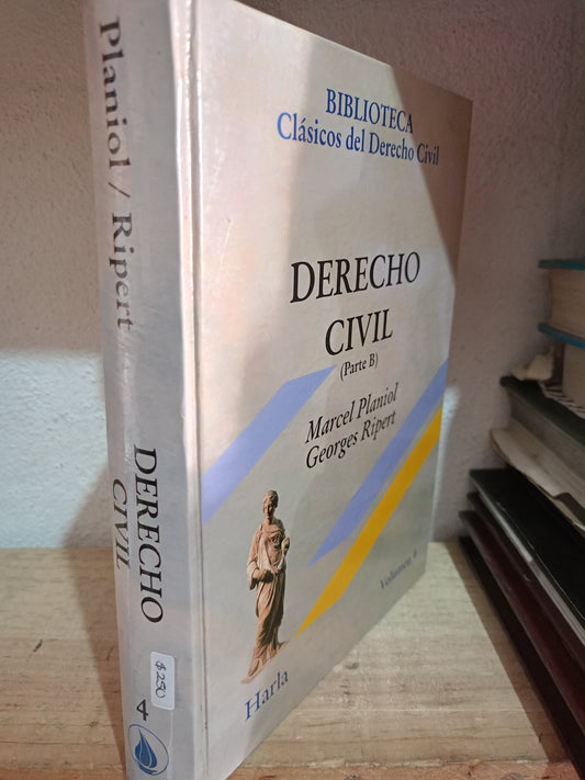 DERECHO CIVIL PARTE B VOLUMEN 4 POR MARCEL PLANIOL Y GEORGES RIPERT USADO DERECHO LITERARIO 305