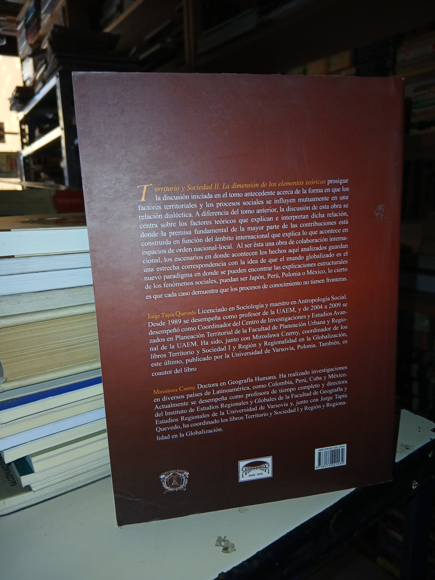 TERRITORIO Y SOCIEDAD II POR JORGE TAPIA QUEVEDO Y MIROSLAWA CZERNY USADO ANTROPOLOGÍA LITERARIO 207
